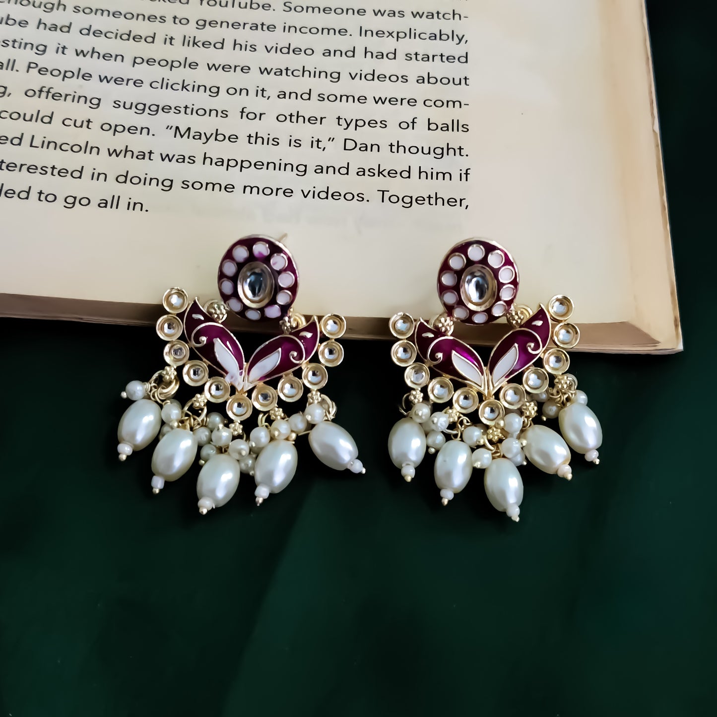 Daraksha Meenakari Hasli Necklace Set - Purple