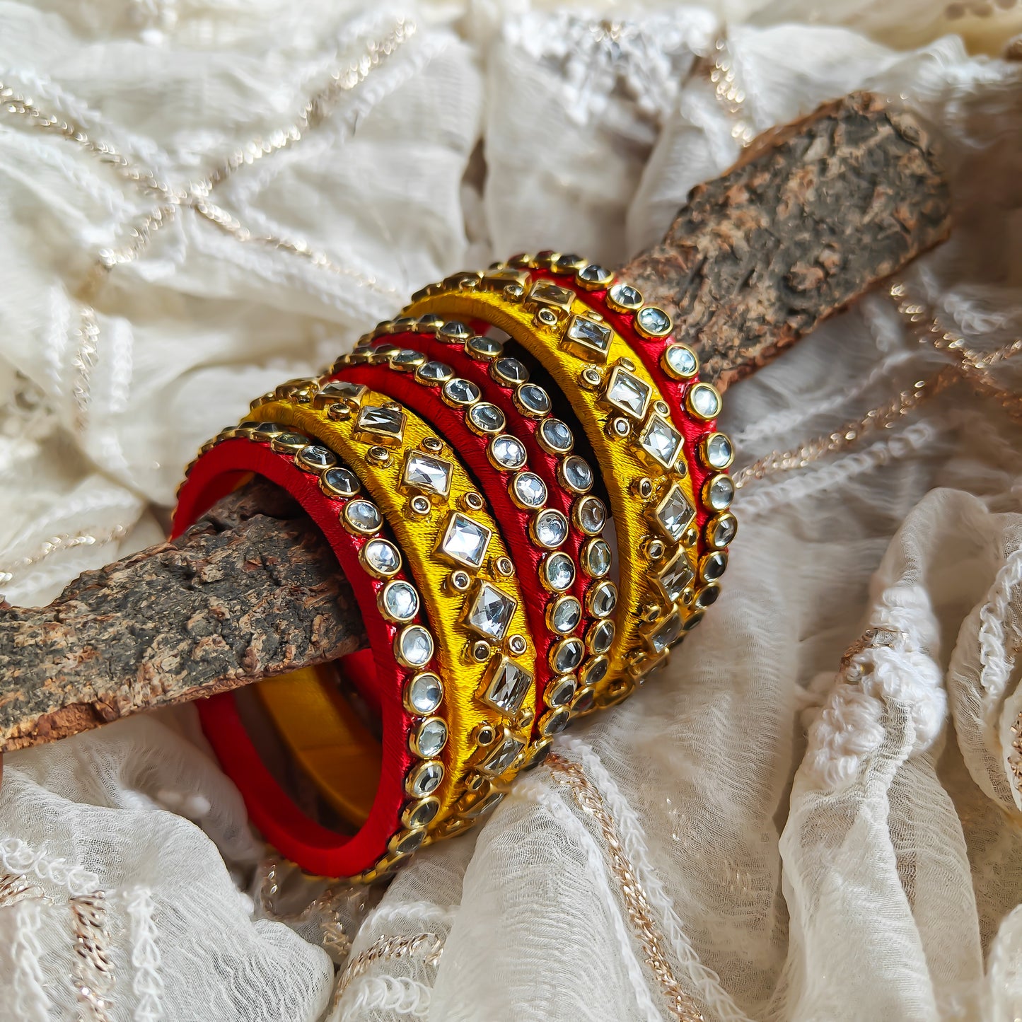 Silk Thread Bangles (Set of 6)