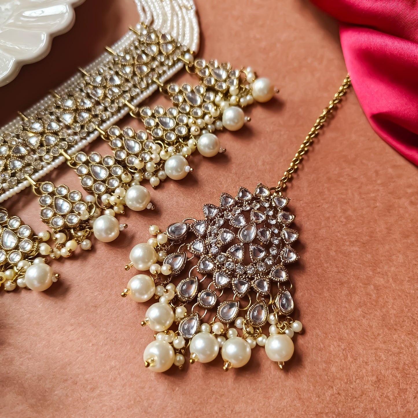 Sreeja Golden Necklace Set