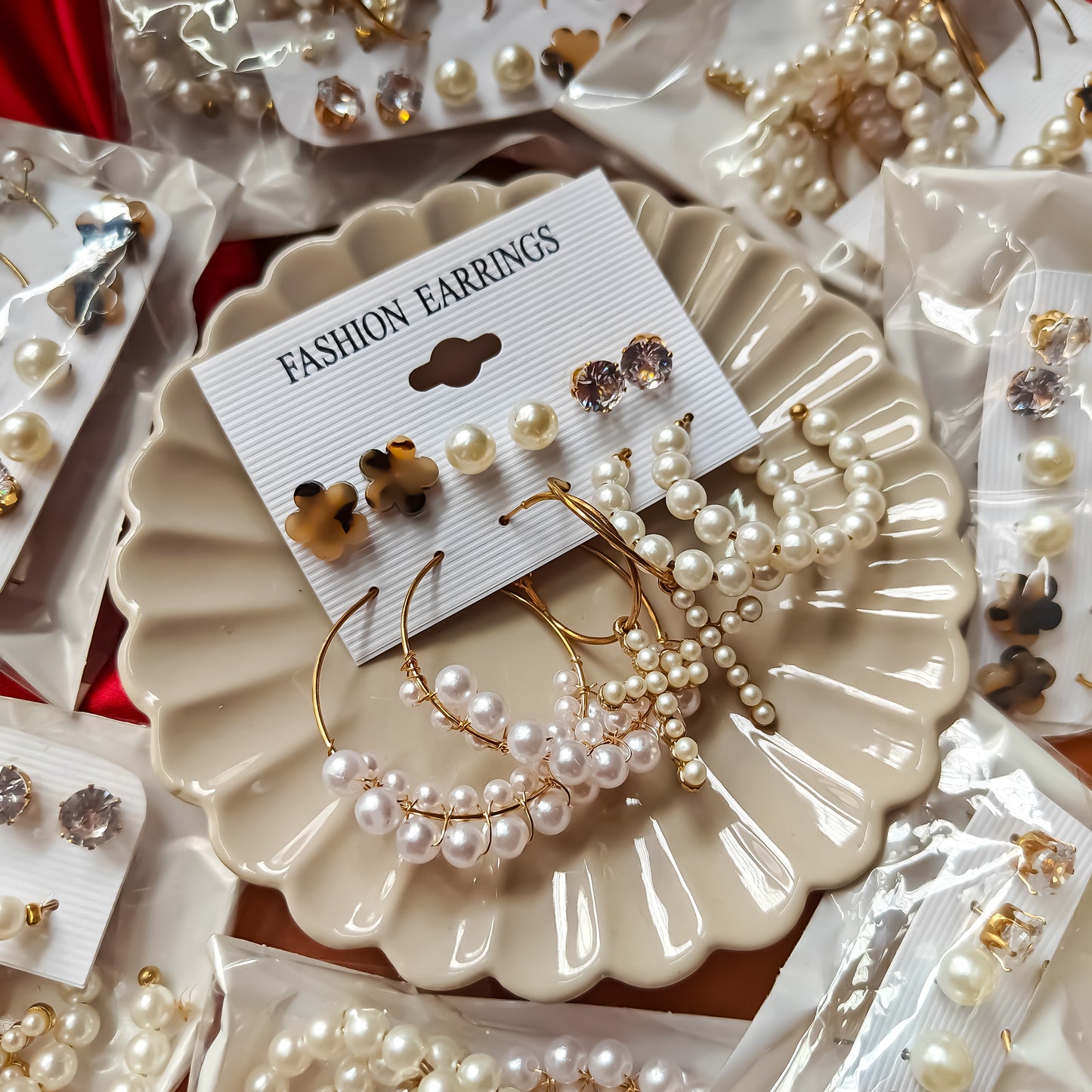 Korean Set of 6 Earrings