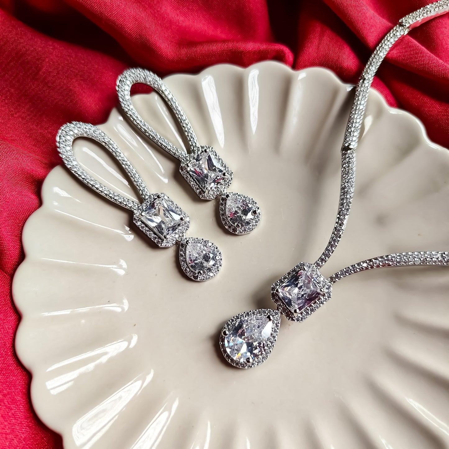 Deepika Inspired AD Necklace Set