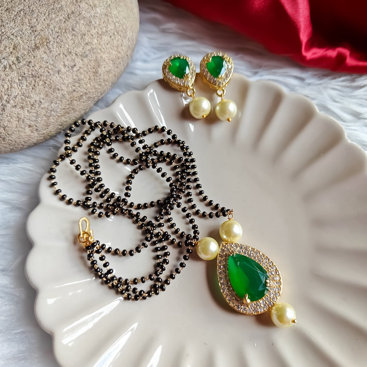 AD Mangalsutra with Earrings