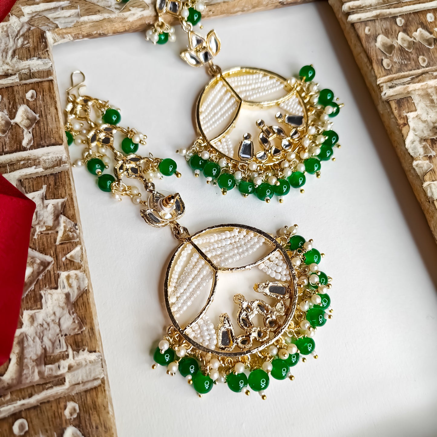 Doli Chandbali Earrings - Green