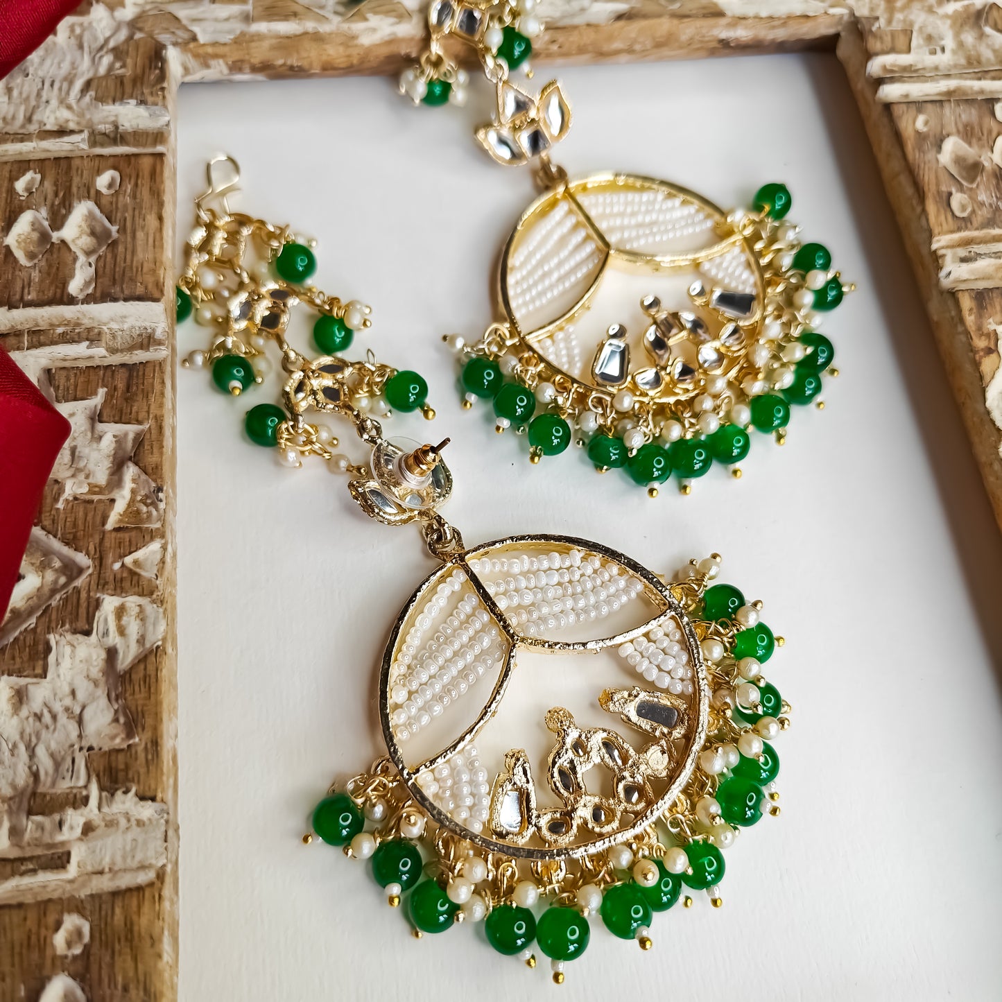 Doli Chandbali Earrings - Green