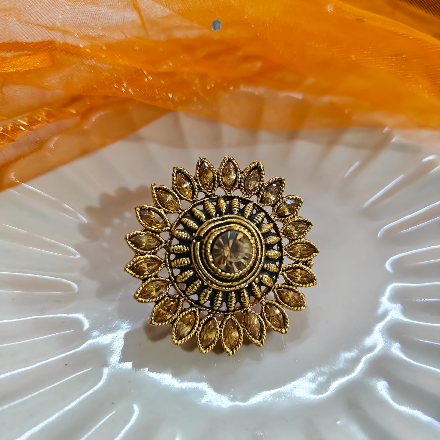 Floral Adjustable Ring