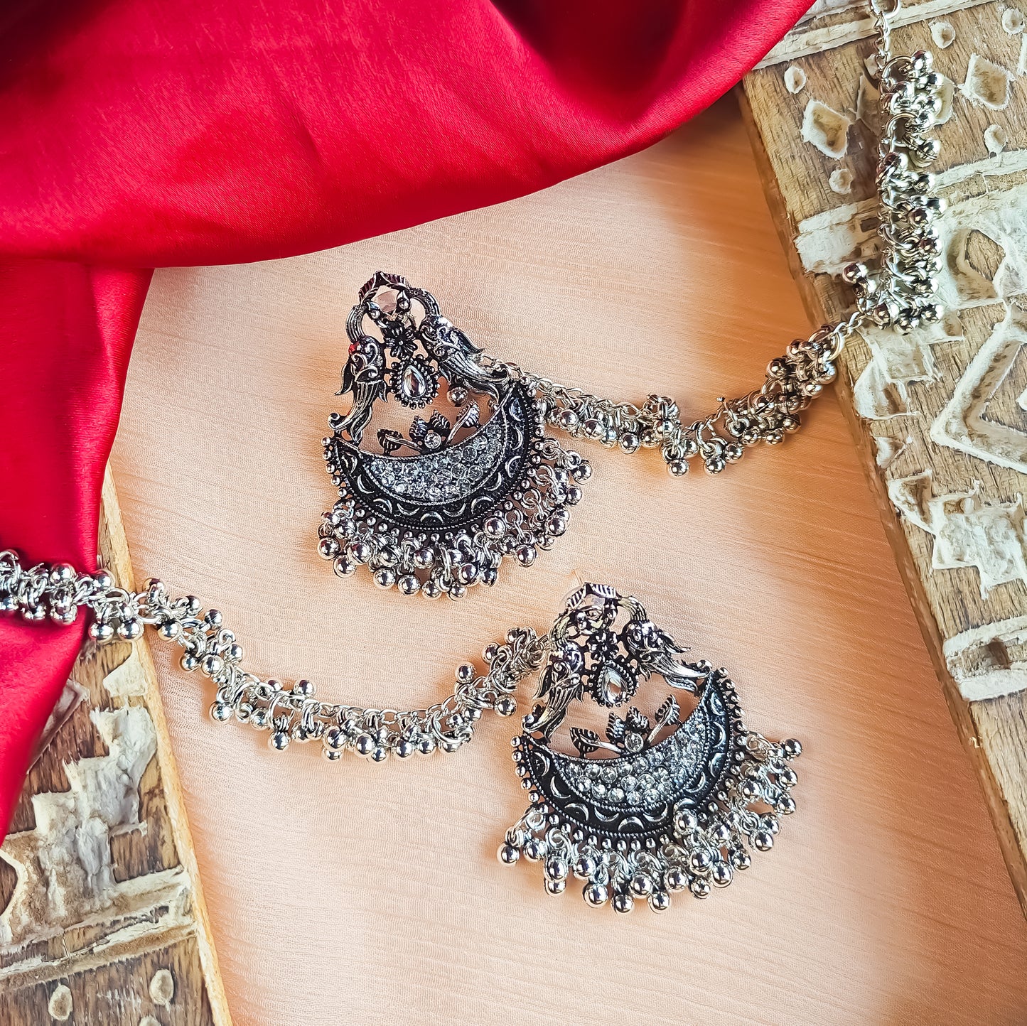 Kalyani Chandbali Earrings with Sahara