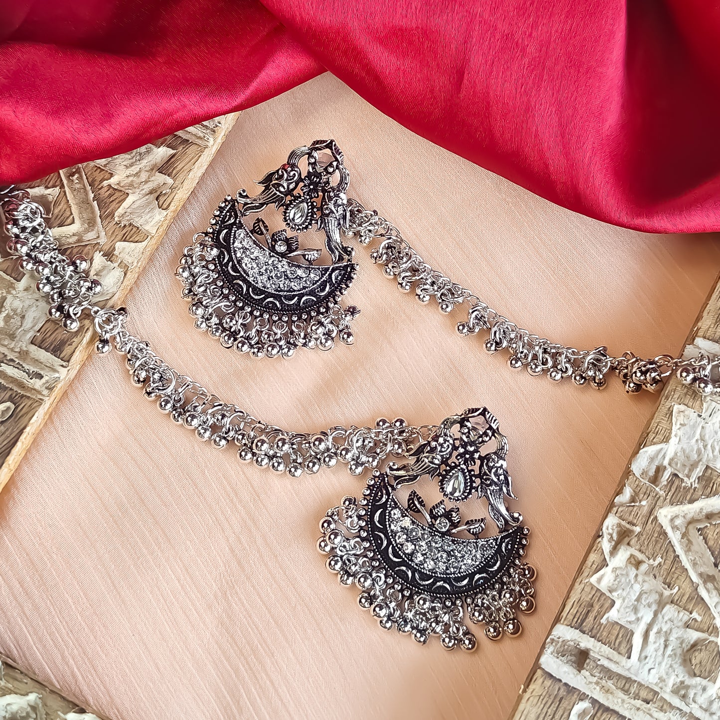 Kalyani Chandbali Earrings with Sahara
