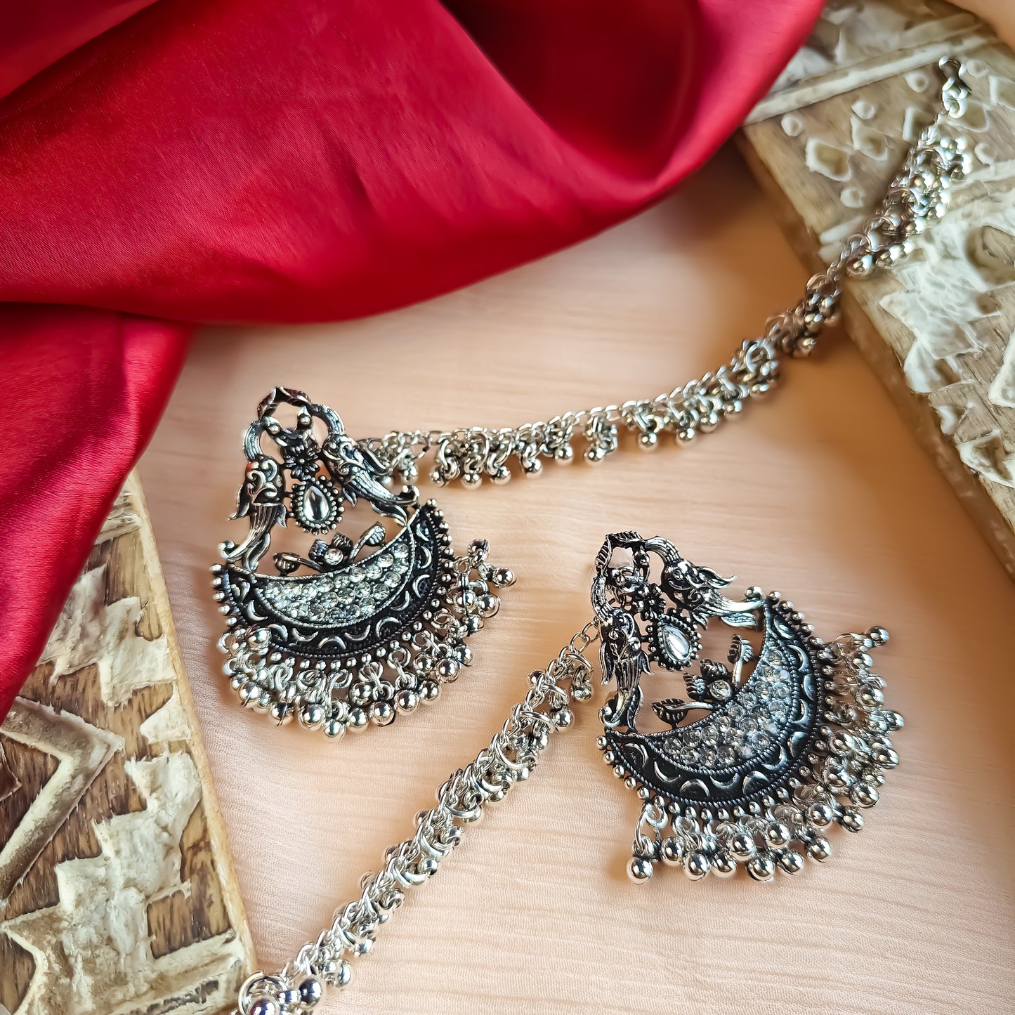 Kalyani Chandbali Earrings with Sahara