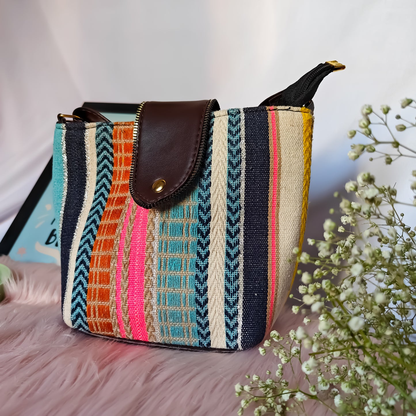 Sassy Stripe Not so Mini Sling Bag