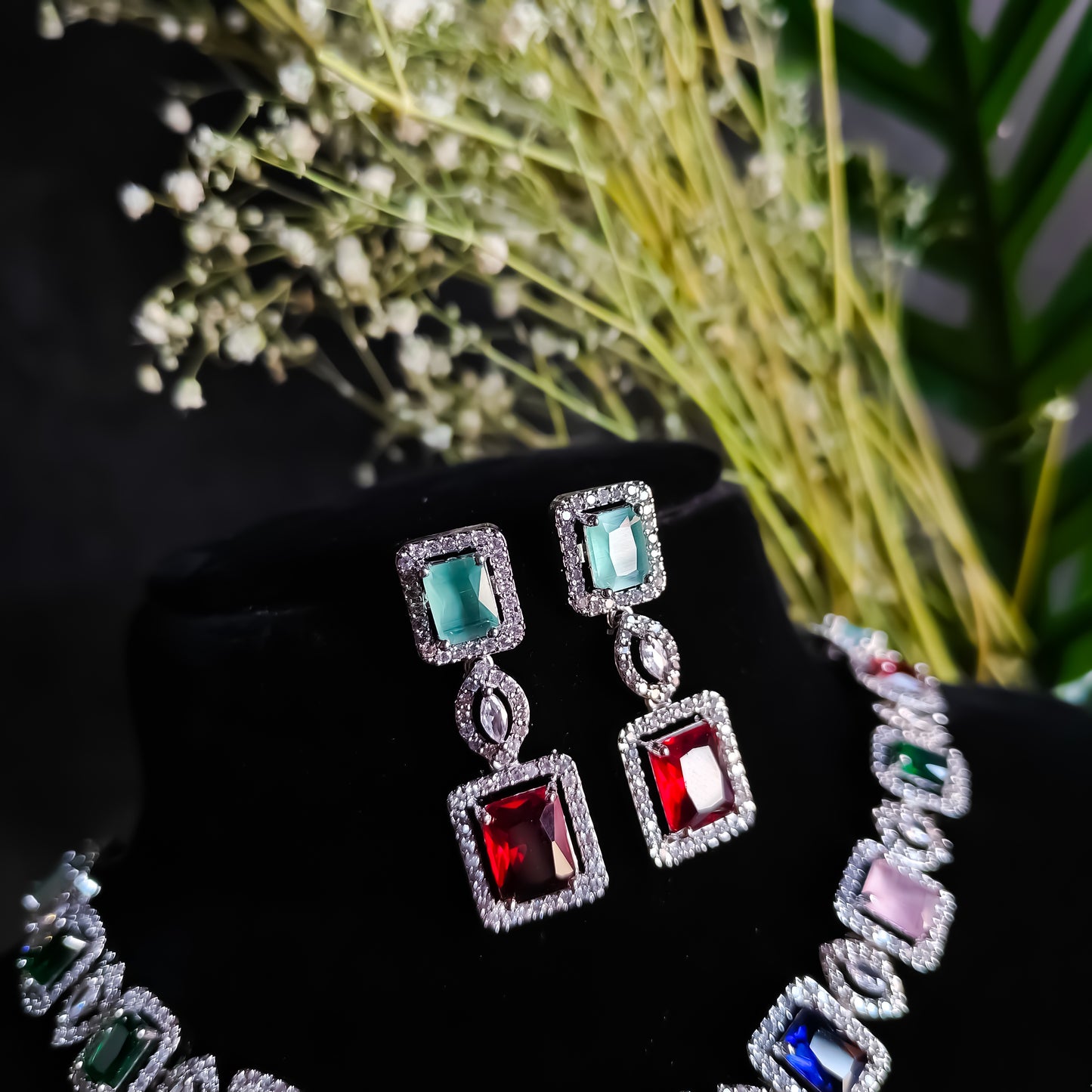 Alice Premium American Diamond (AD) Necklace Set