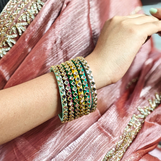 Vibha Set of 6 Silk Thread Bangles (Multi)