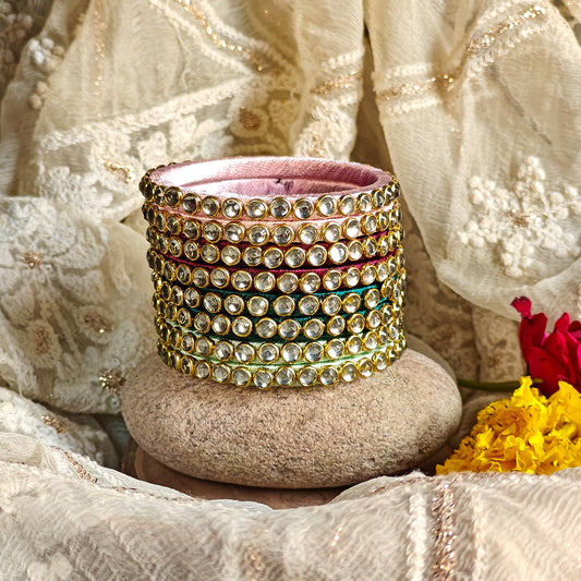 Vibhina Silk Thread Bangle Set of 8 (Multi)