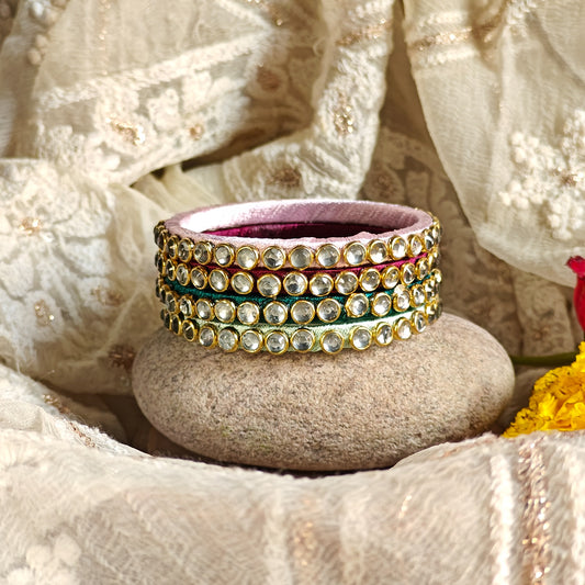 Vibhina Silk Thread Bangle Set of 4 (Multi)