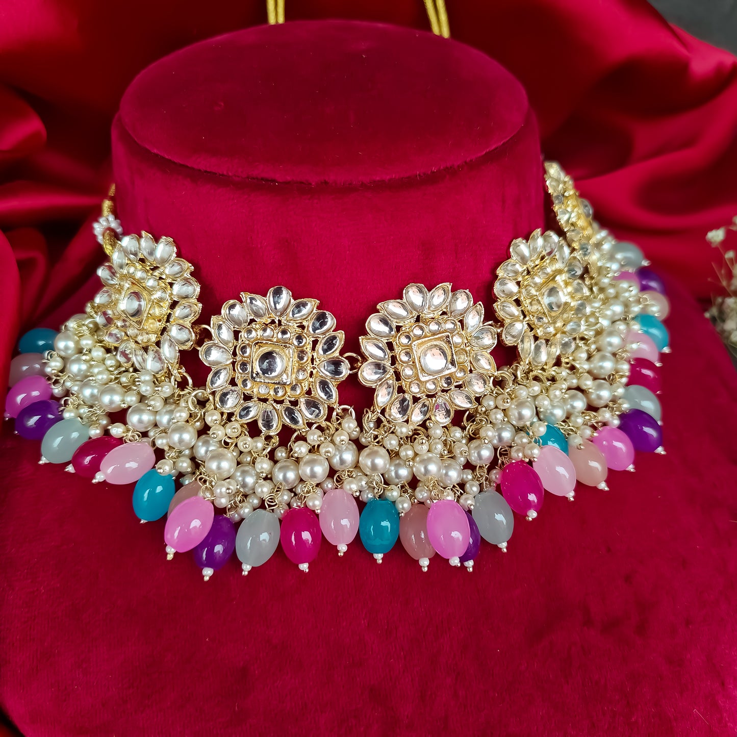 Arshi Kundan Necklace Set Multi