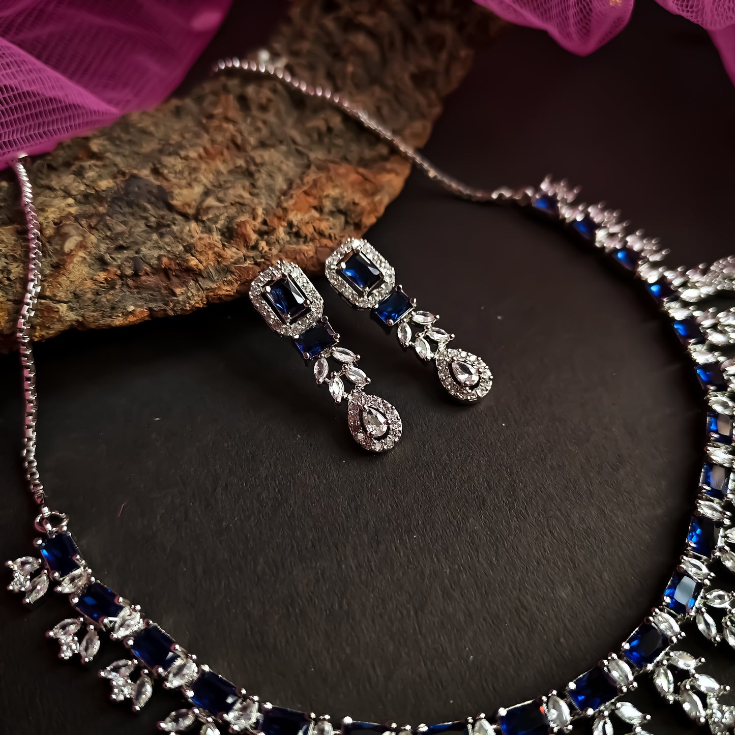 Harriet AD Necklace Set - Blue