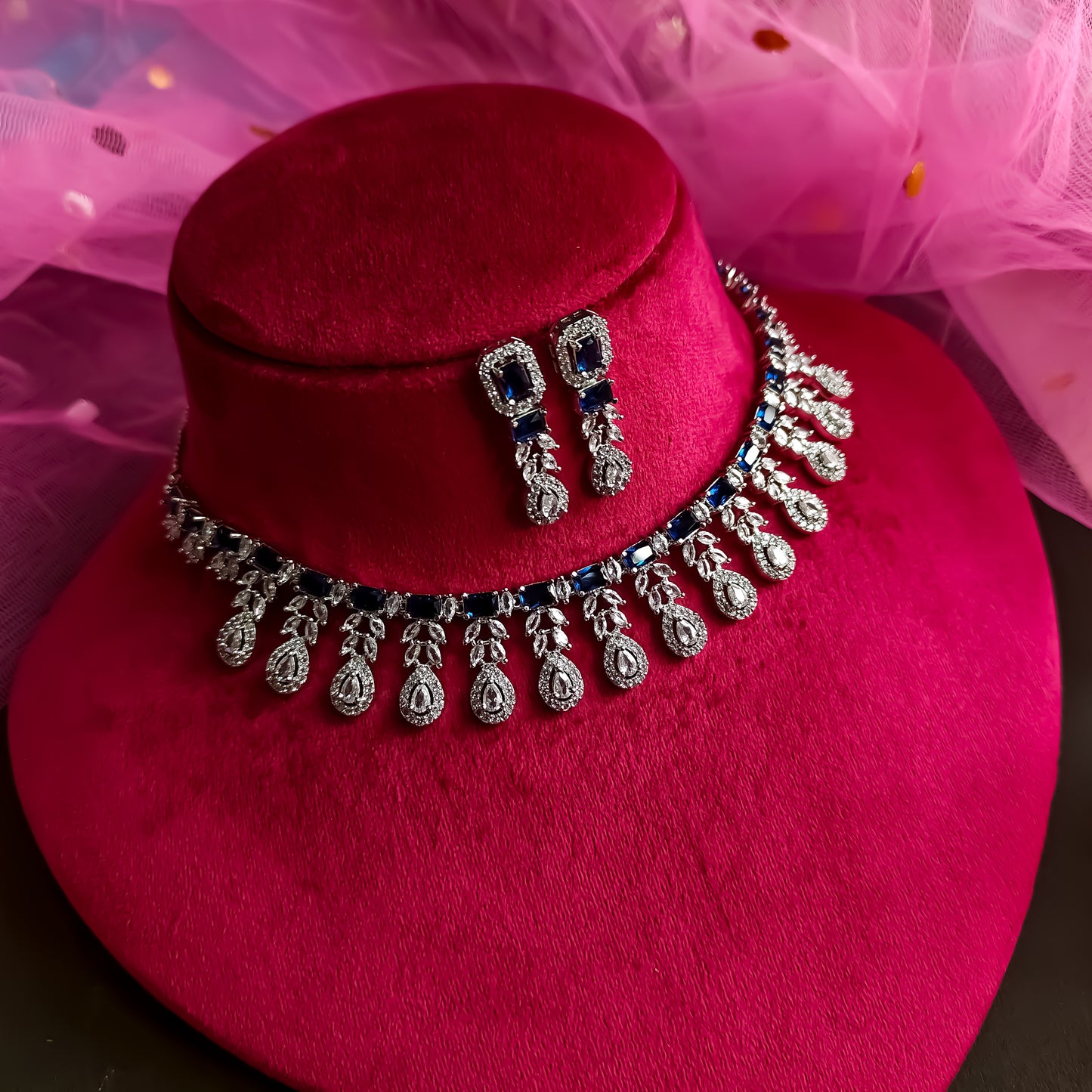 Harriet AD Necklace Set - Blue