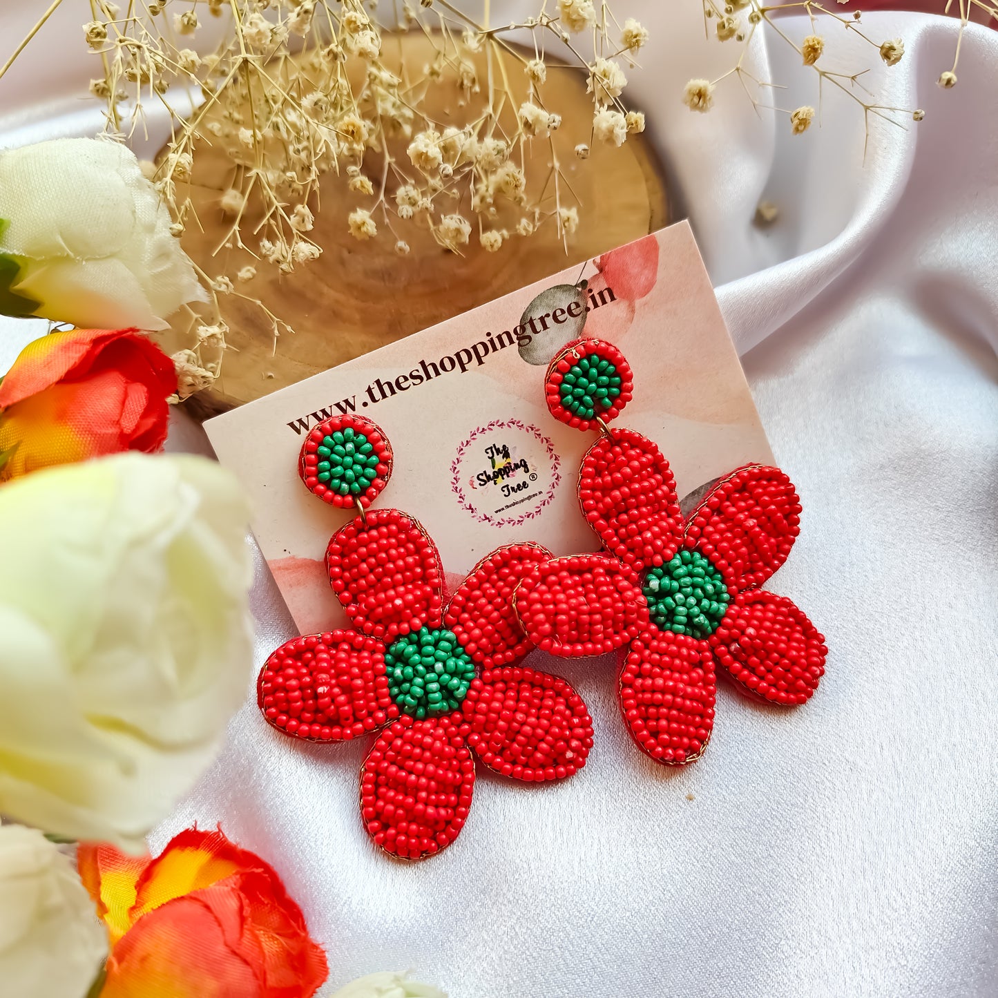 5 Heart Combo Fabric Earring Set