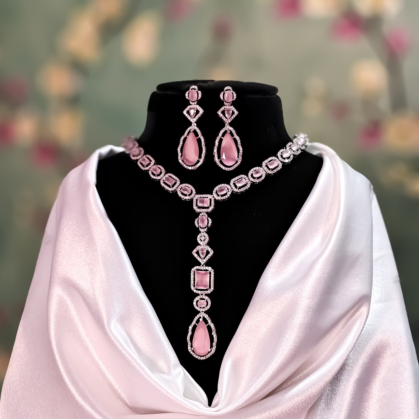 Sophie AD Necklace Set - Pastel Pink