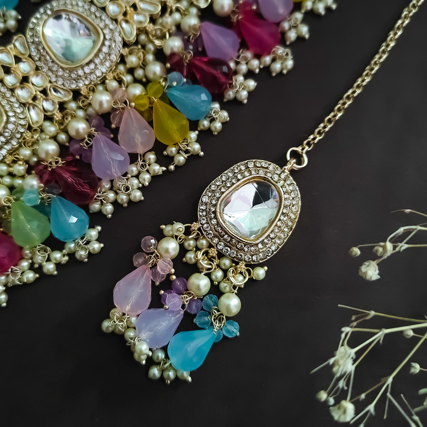 Anika Pearl Necklace Set - Multi