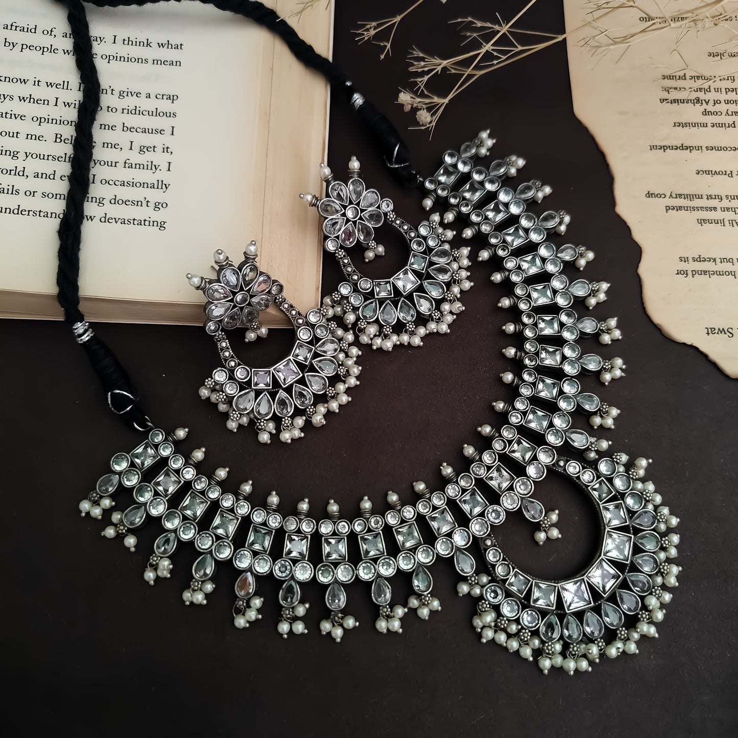Dalia AAA Zircon Brass Necklace Set