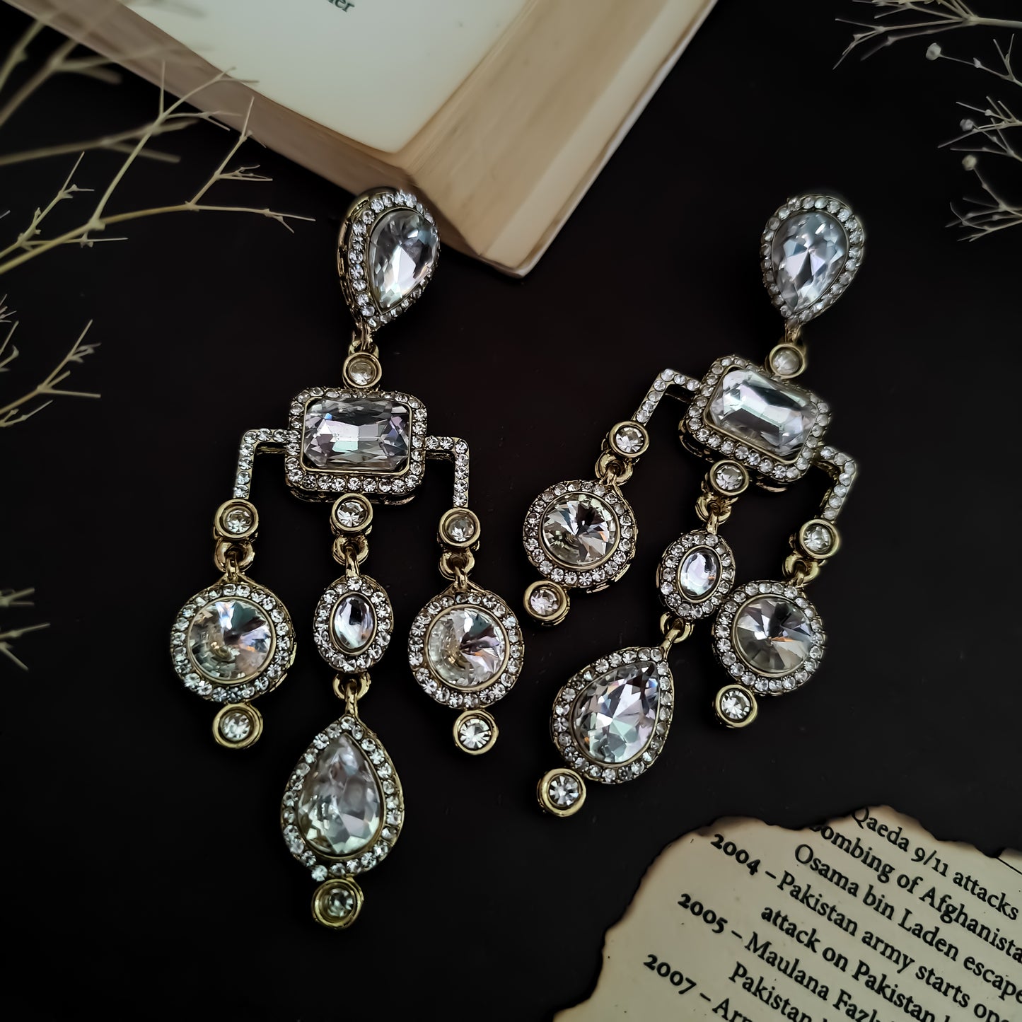 Divika Celebrity Inspired Chandbali Earrings - Golden