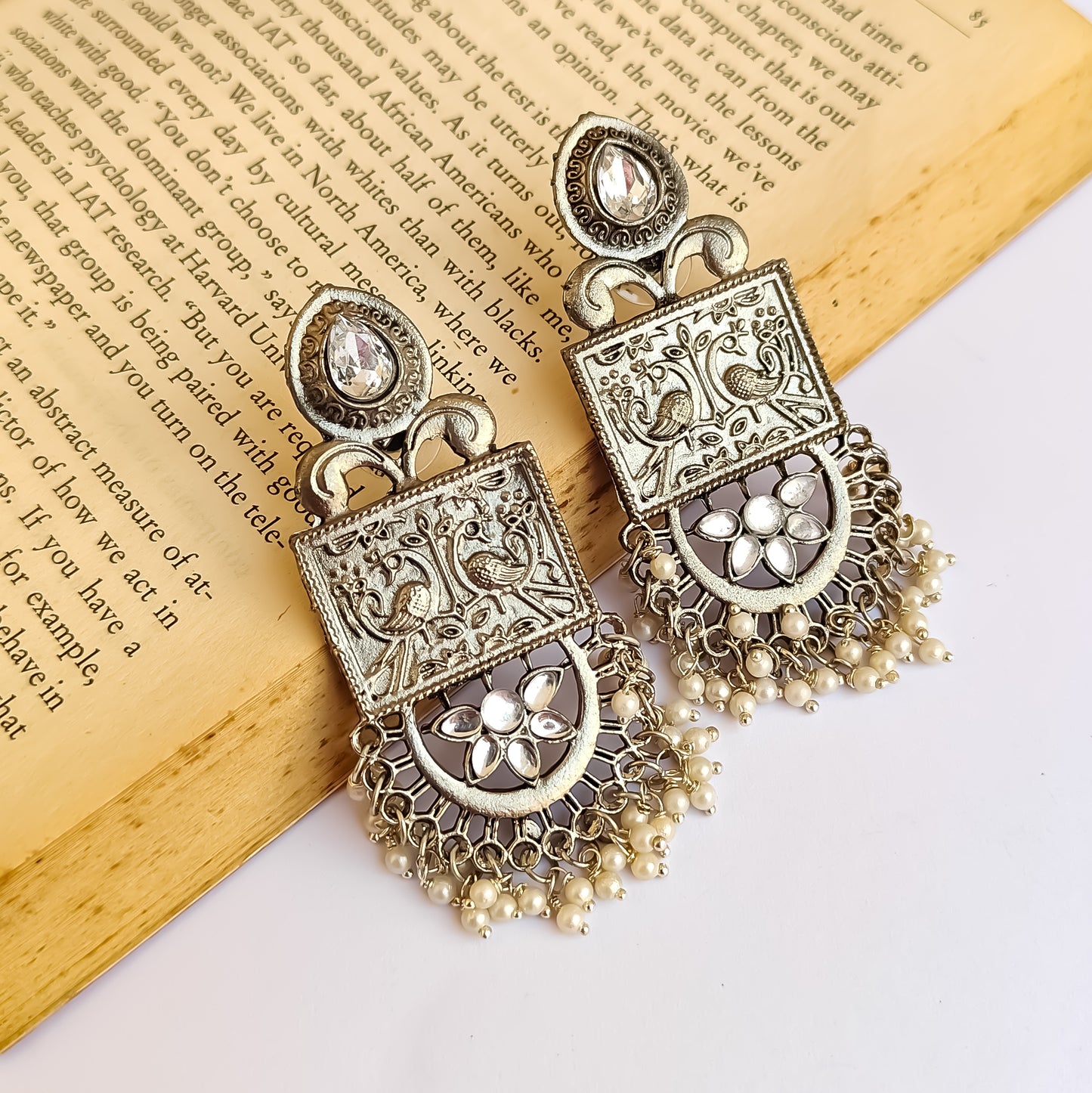 Payal Motif Chandbali Earrings
