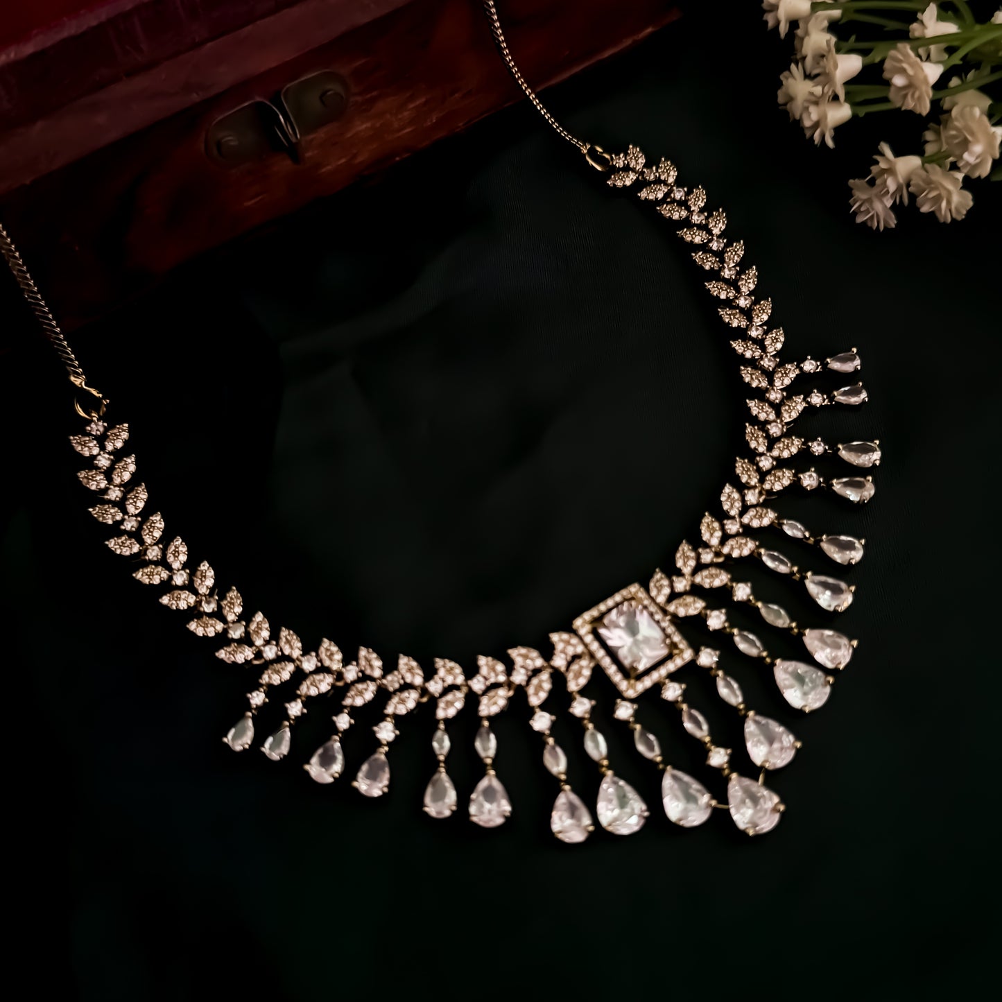 Nitara AD Necklace Set - Golden
