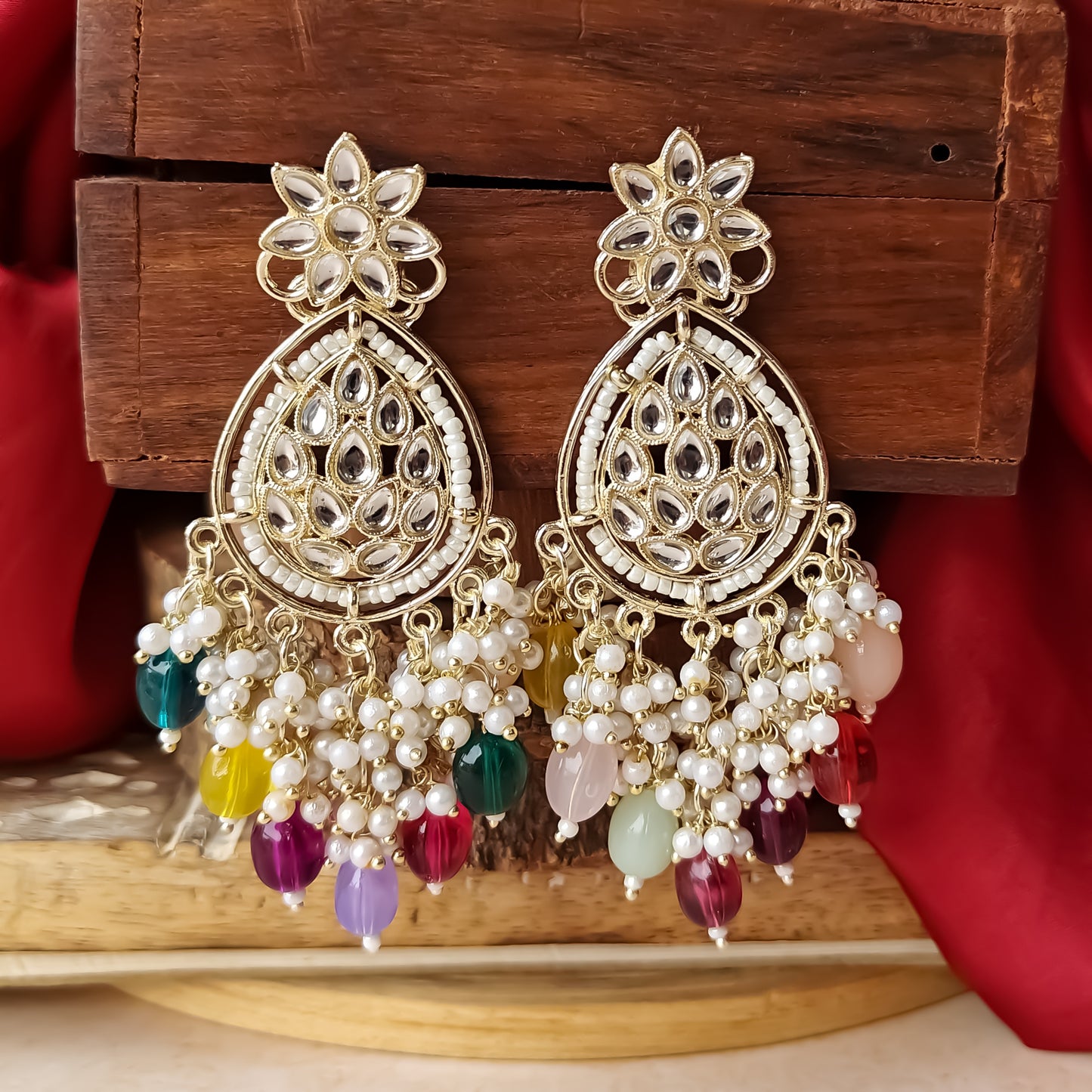 Shreya Multi Chandbali Earrings