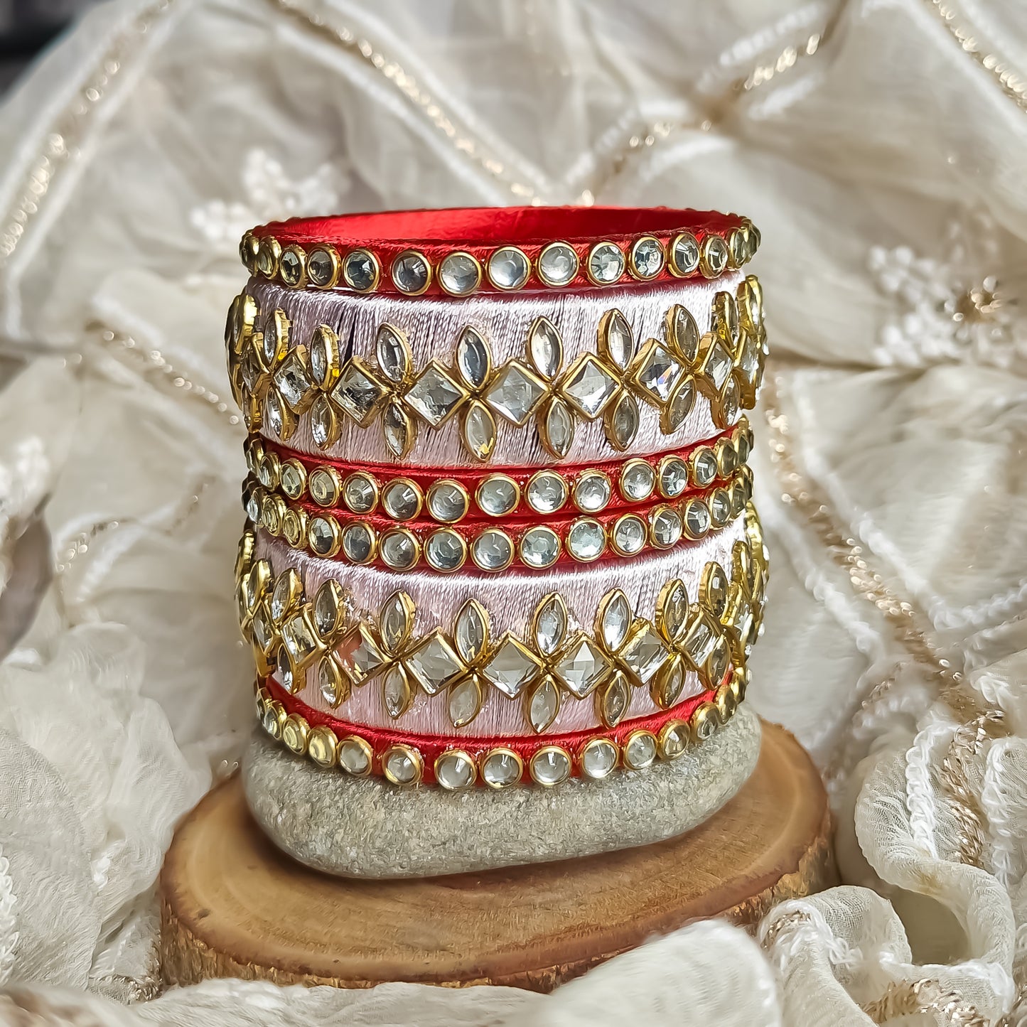 Silk Thread Bangles (Set of 6)