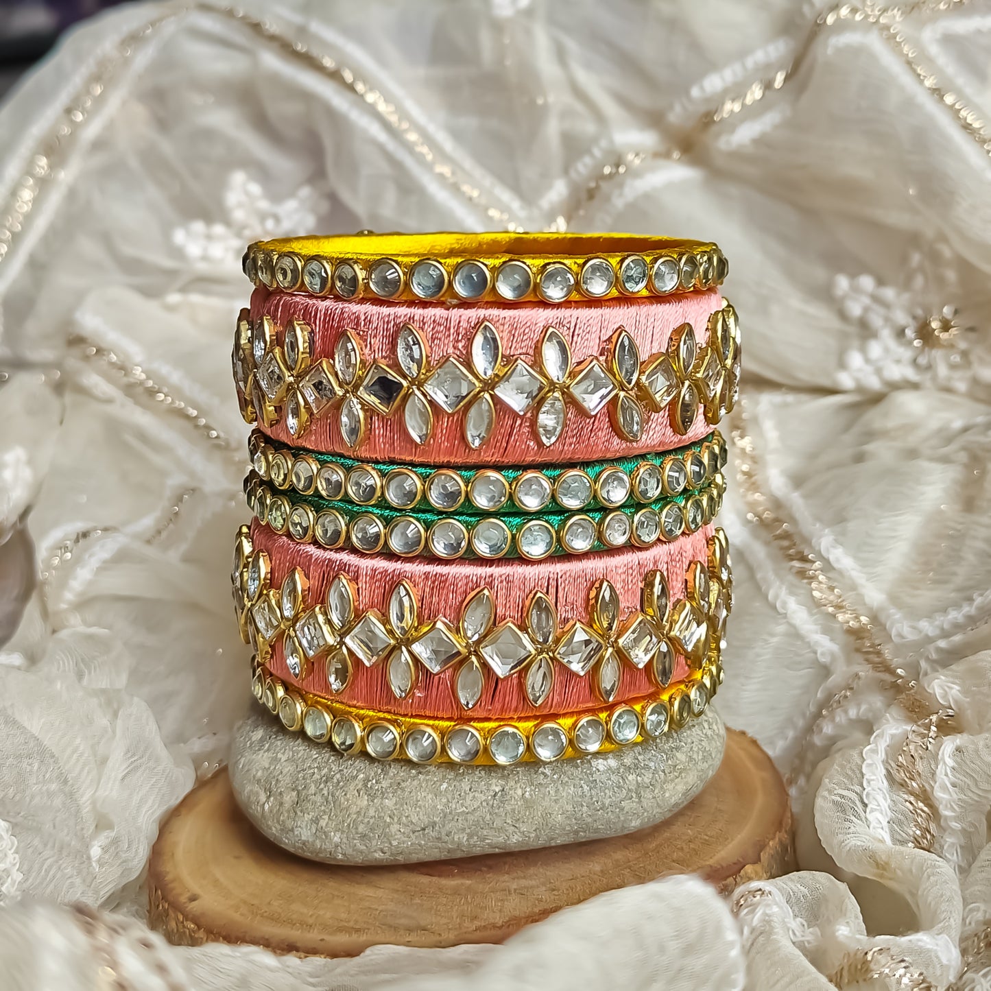 Silk Thread Bangles (Set of 6)