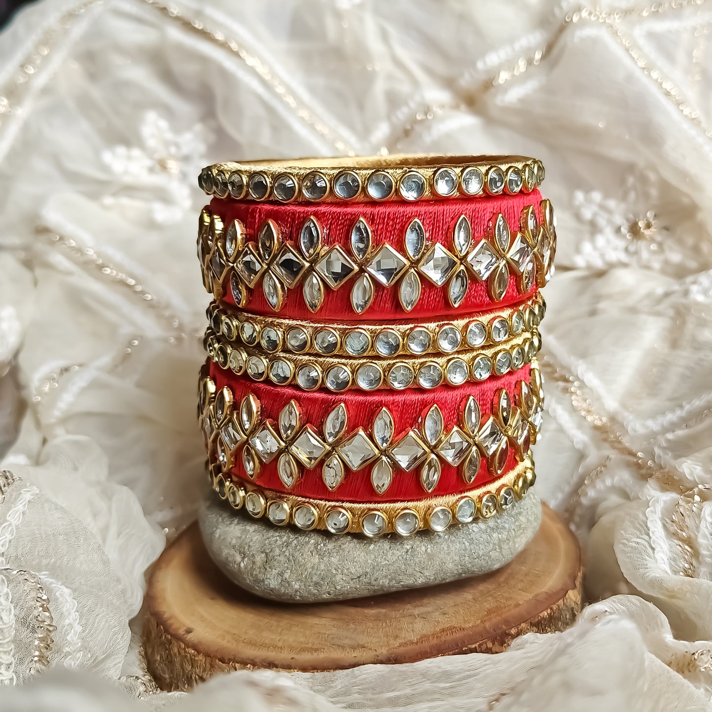 Silk Thread Bangles (Set of 6)