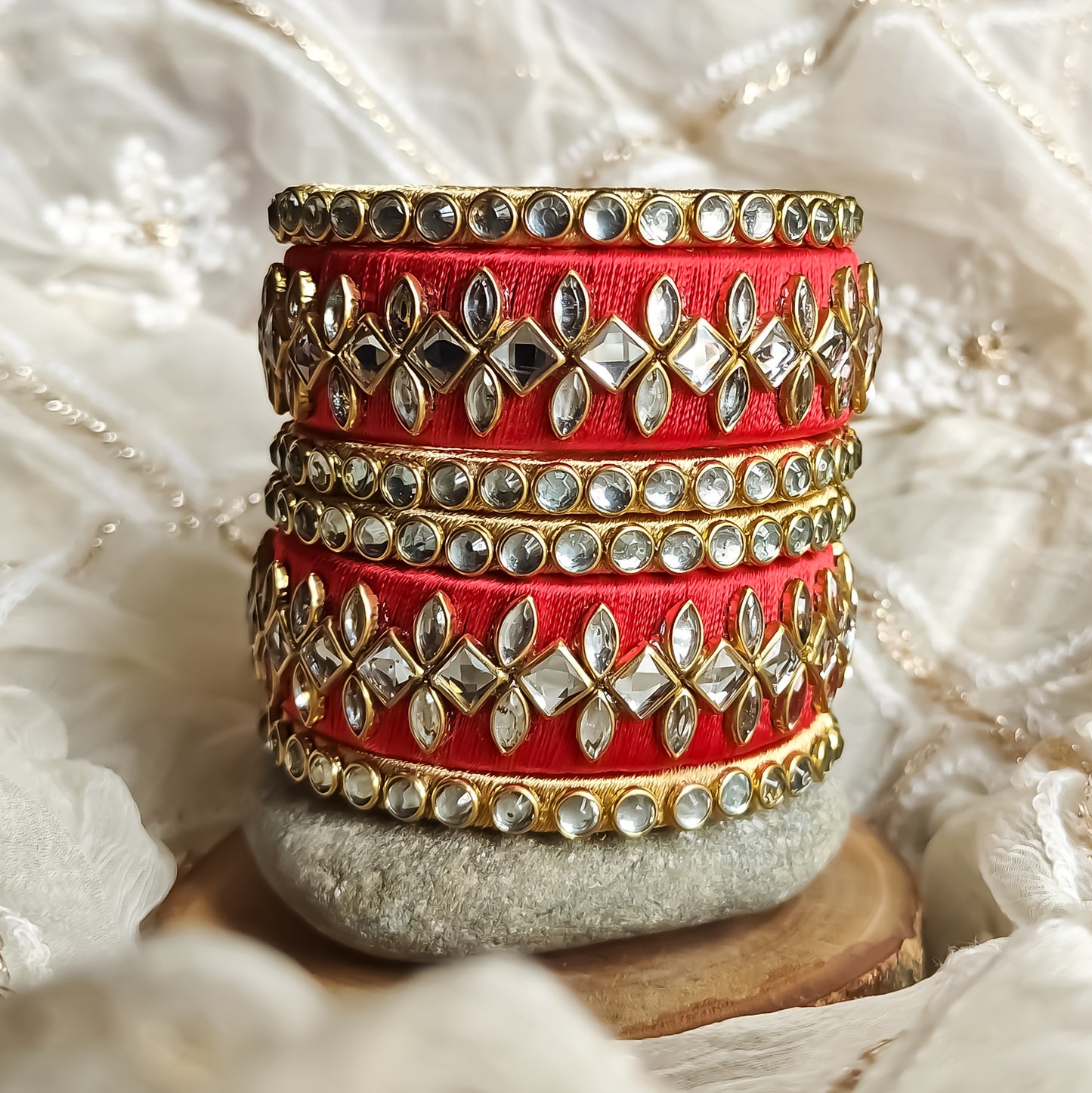 Silk Thread Bangles (Set of 6)