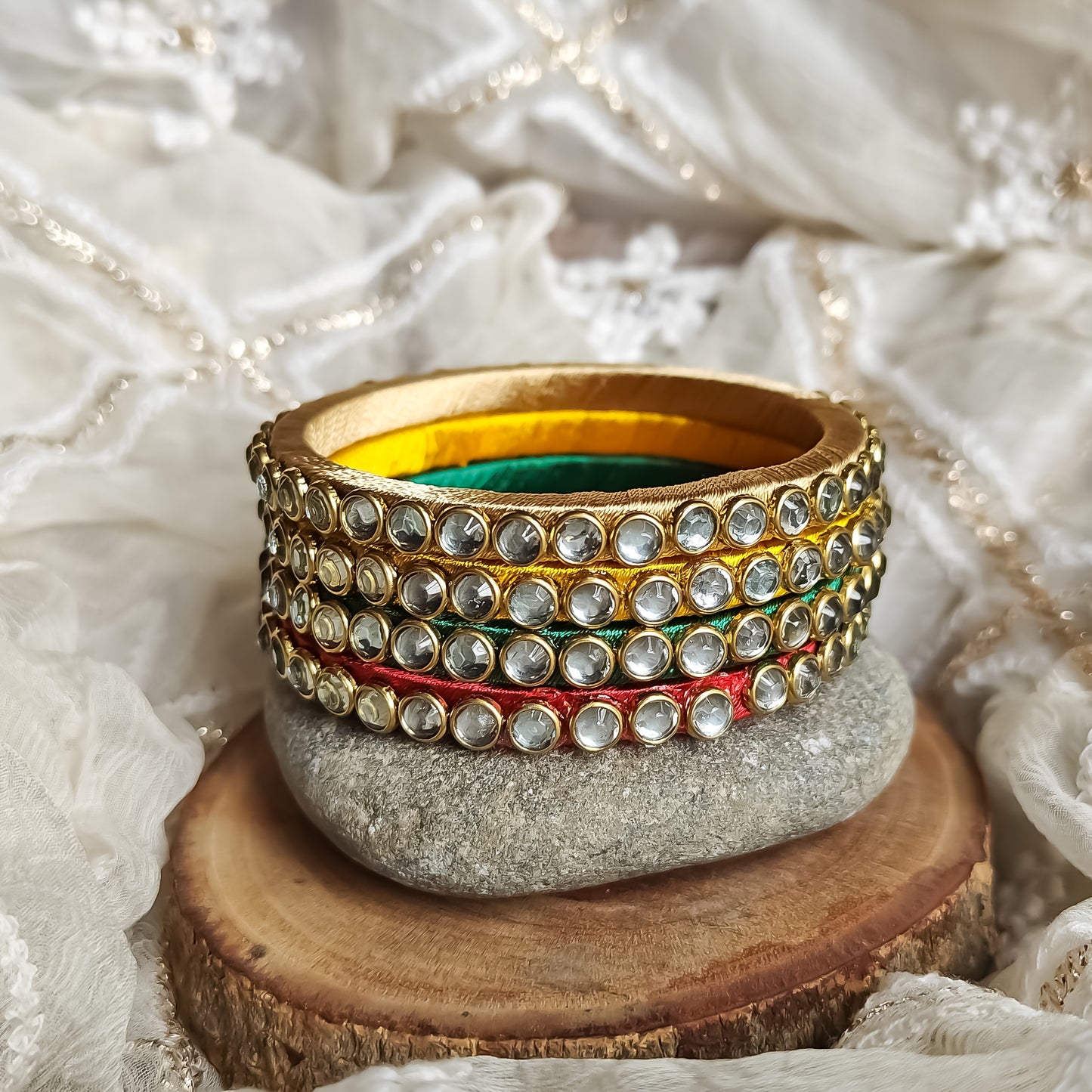 Silk Thread Bangles (Set of 4)