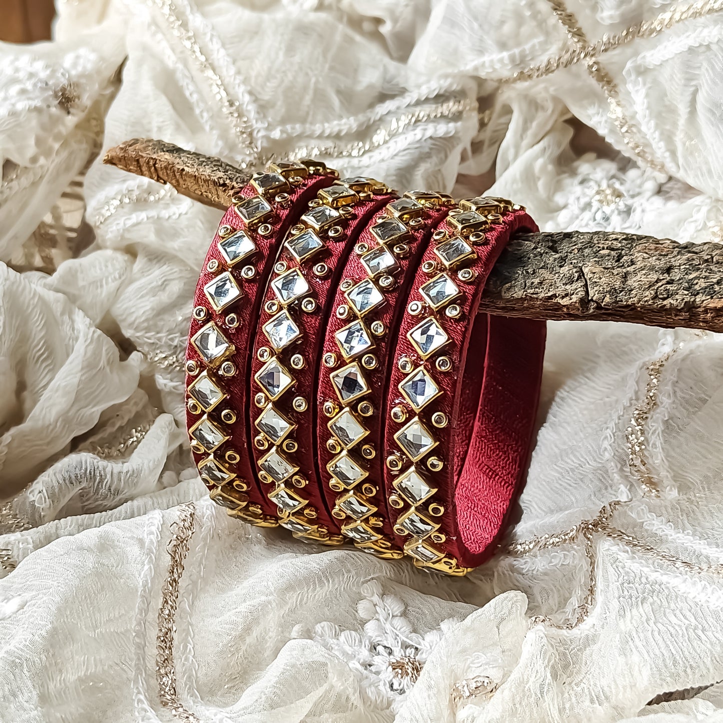 Silk Thread Bangles (Set of 4)
