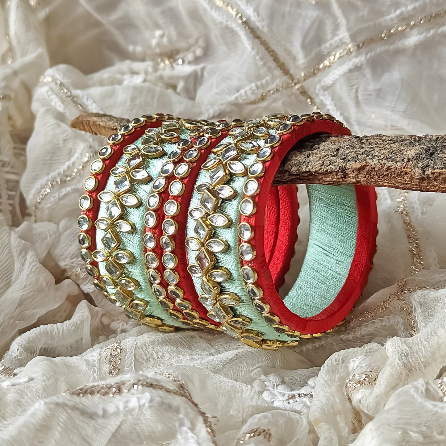 Silk Thread Bangles (Set of 6)