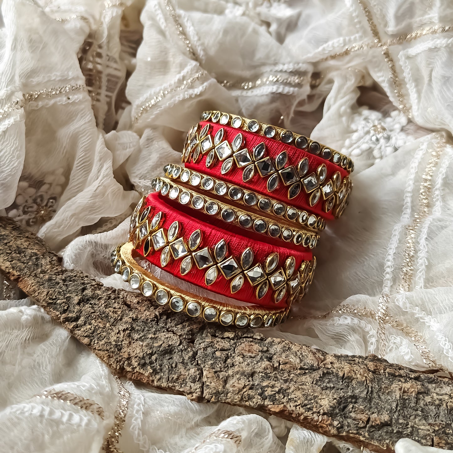 Silk Thread Bangles (Set of 6)