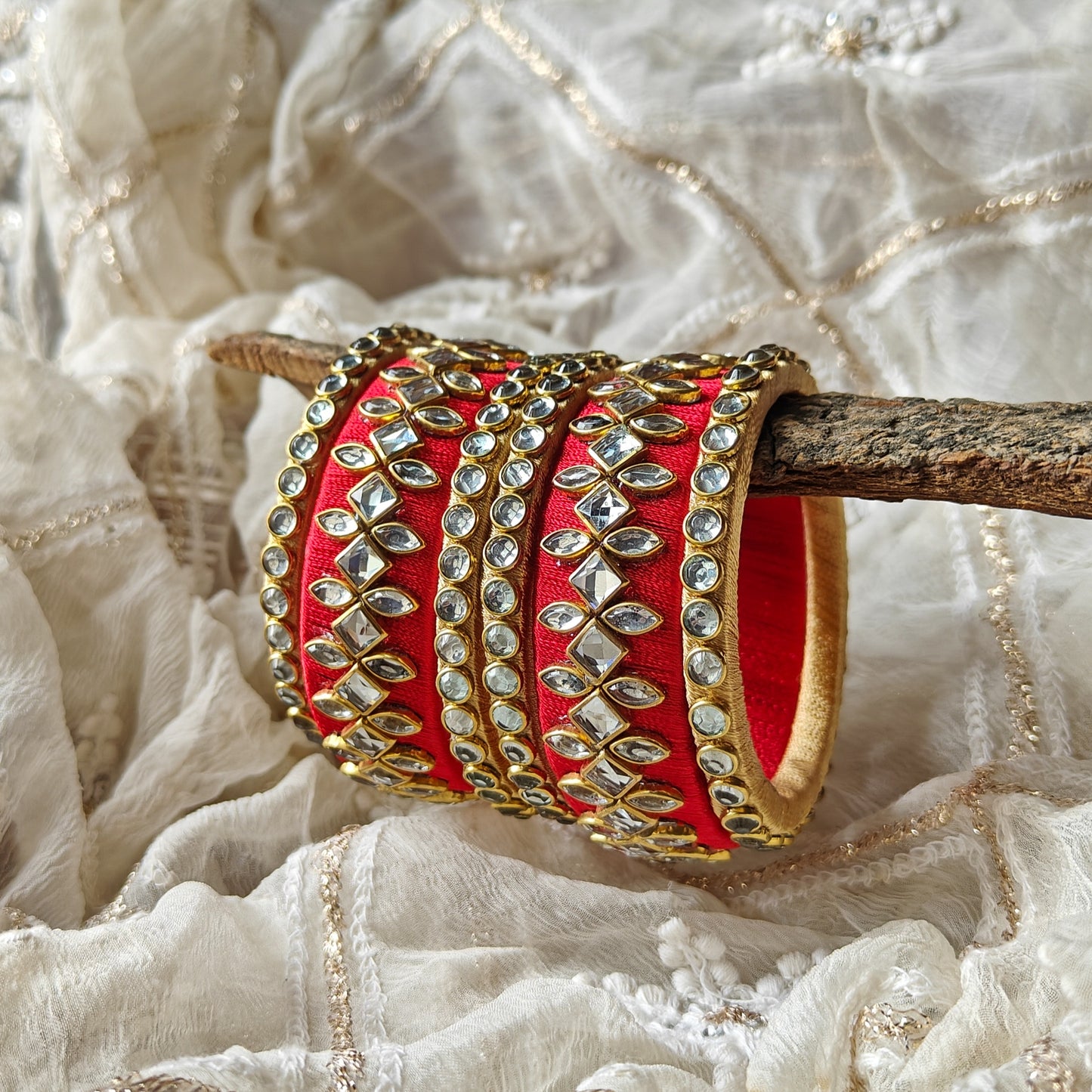 Silk Thread Bangles (Set of 6)