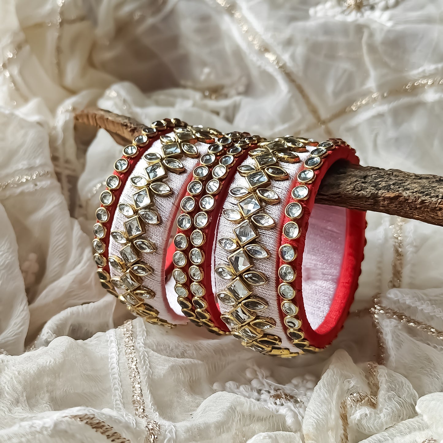 Silk Thread Bangles (Set of 6)