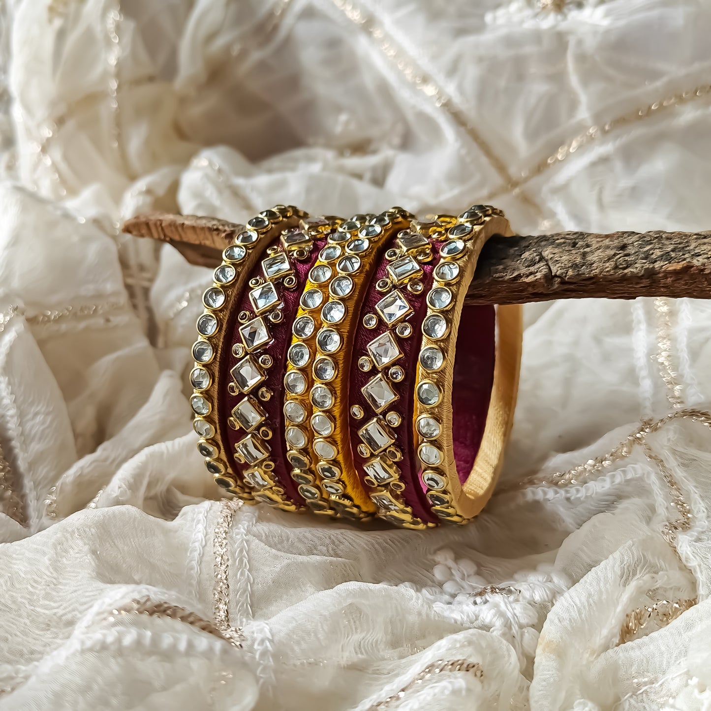 Silk Thread Bangles (Set of 6)
