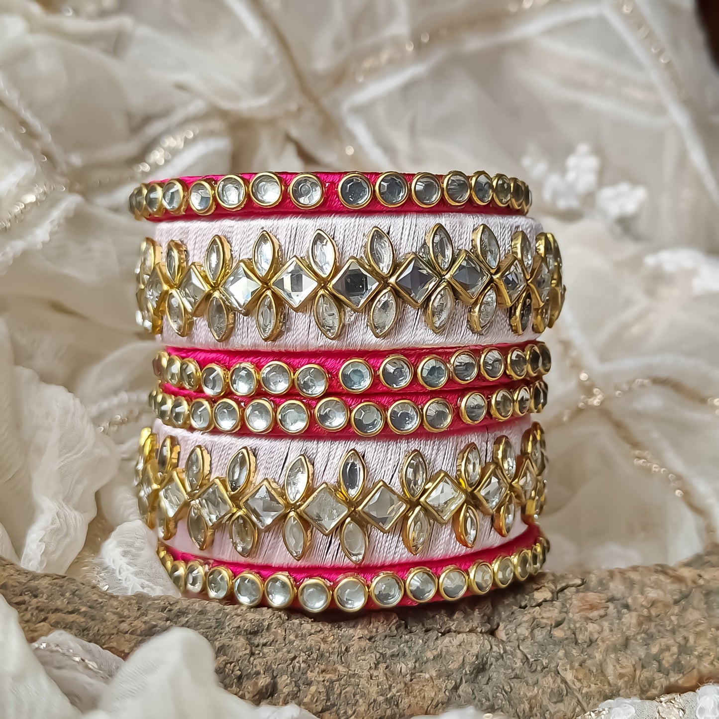 Silk Thread Bangles (Set of 6)