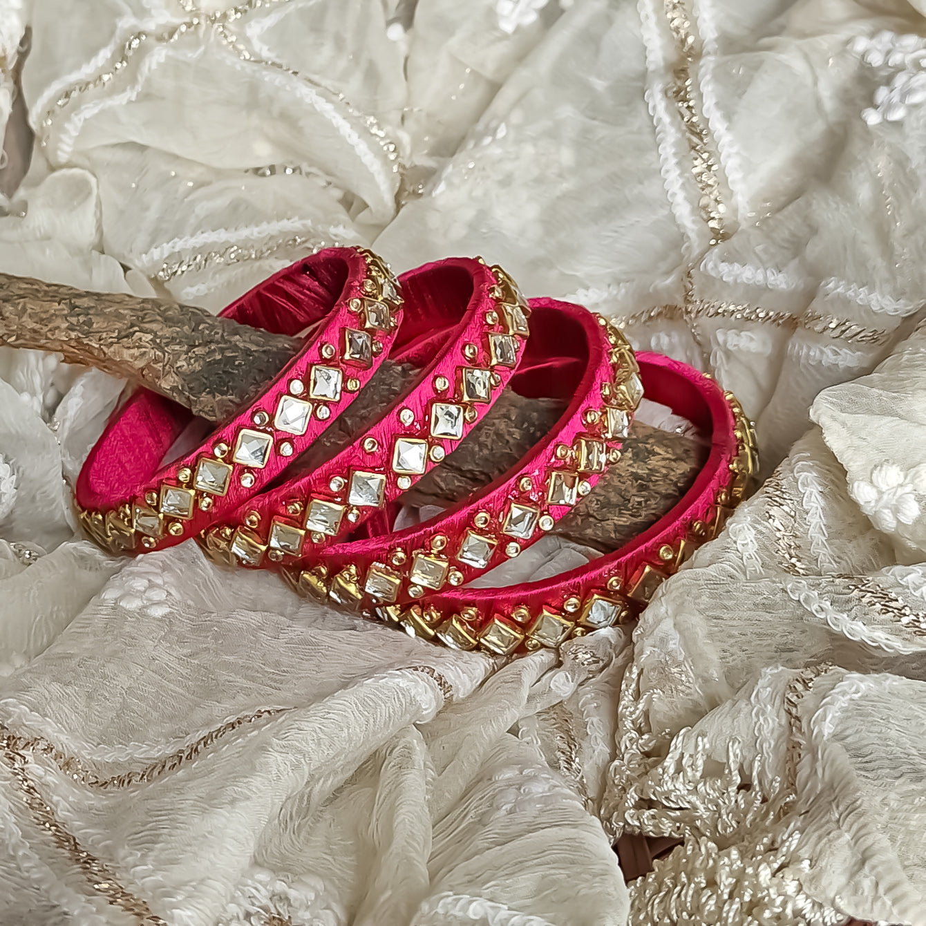 Silk Thread Bangles (Set of 4)