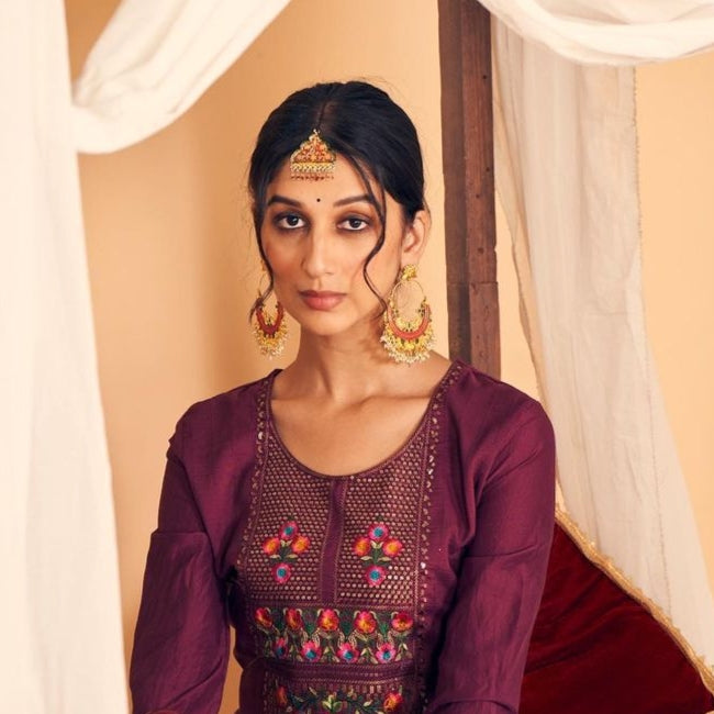 Netra Golden Chandbali Earrings