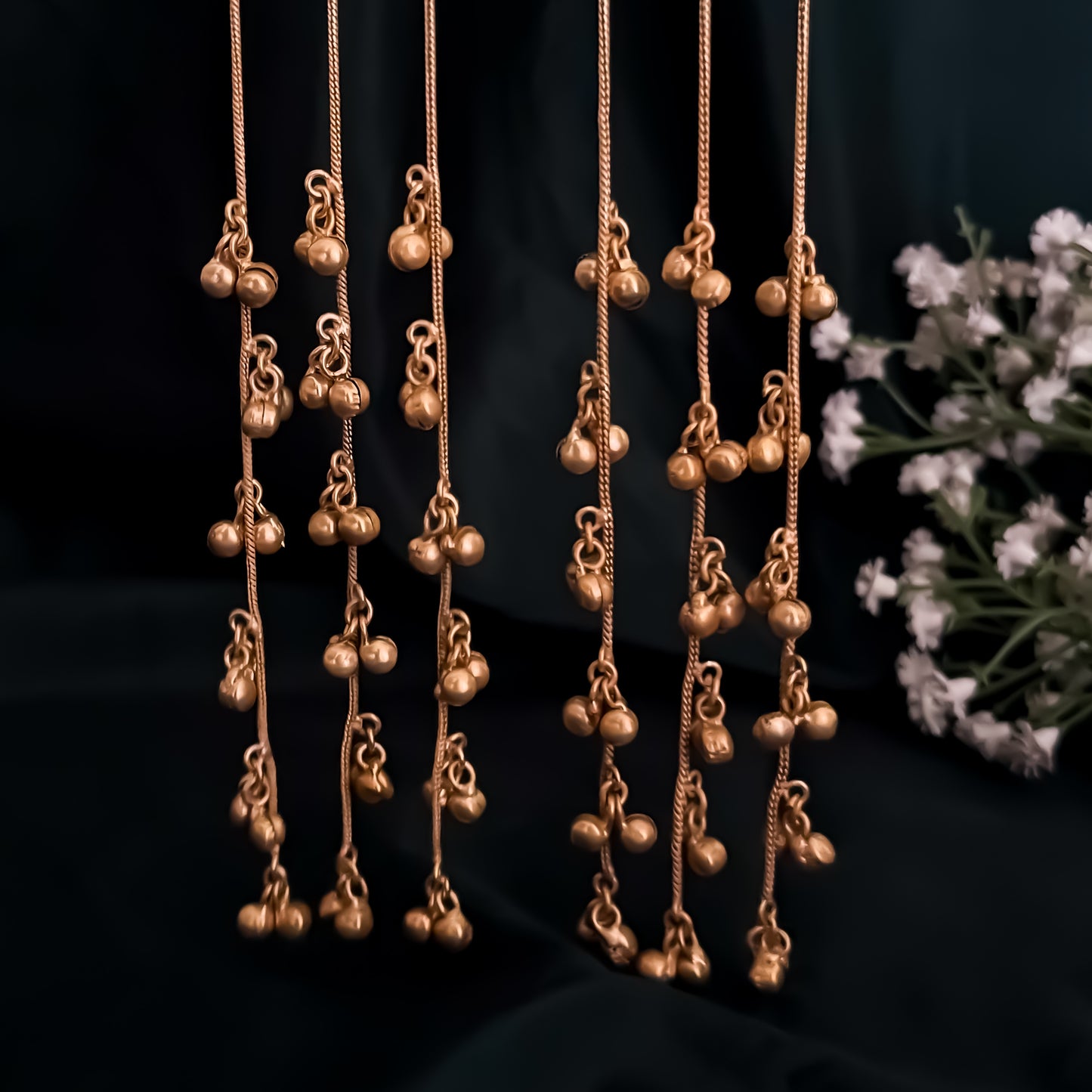 Shivanya Premium Kashmiri Brass Dejhoor Ghungroo Jhumka Earrings - Golden