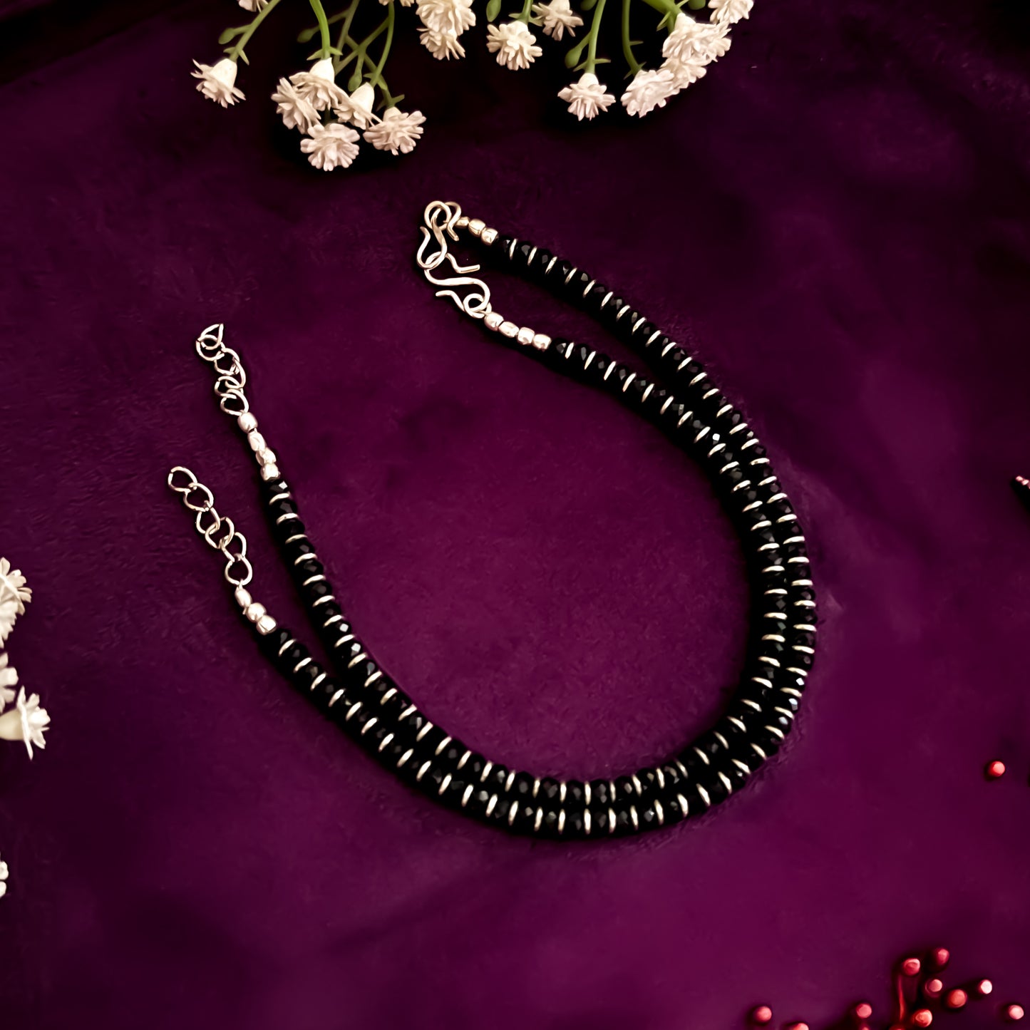 Malvika German Silver Anklet/Payal