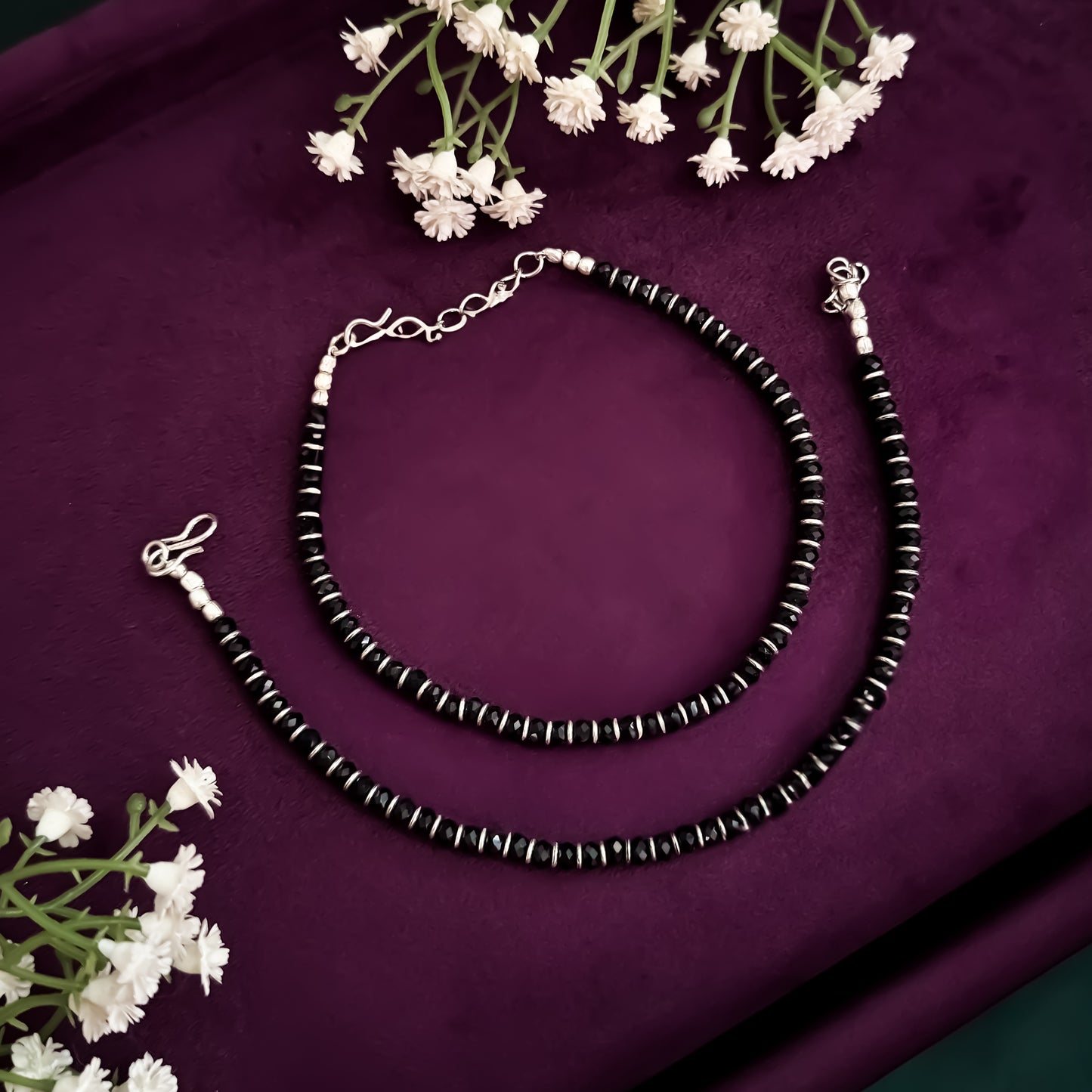 Malvika German Silver Anklet/Payal