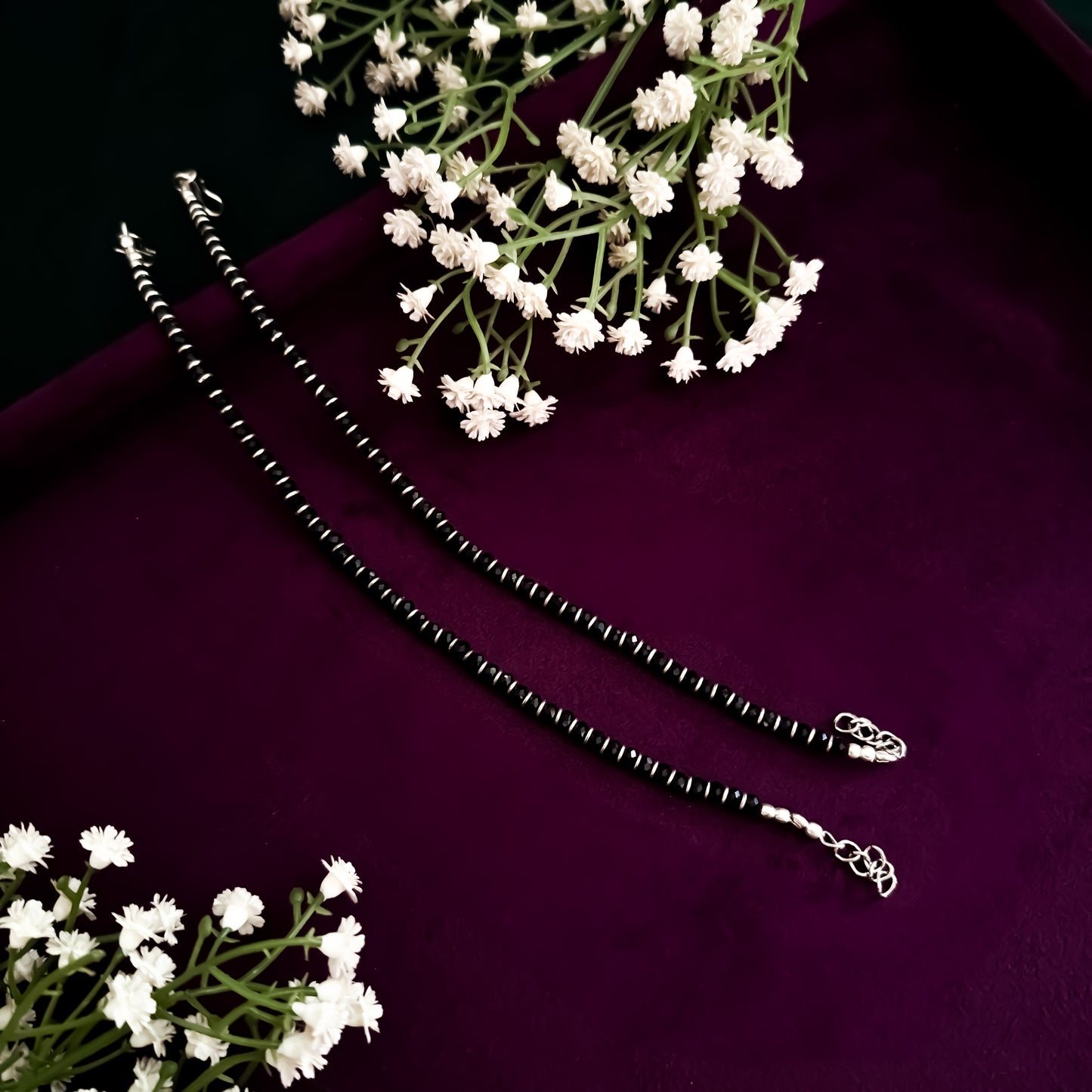 Malvika German Silver Anklet/Payal