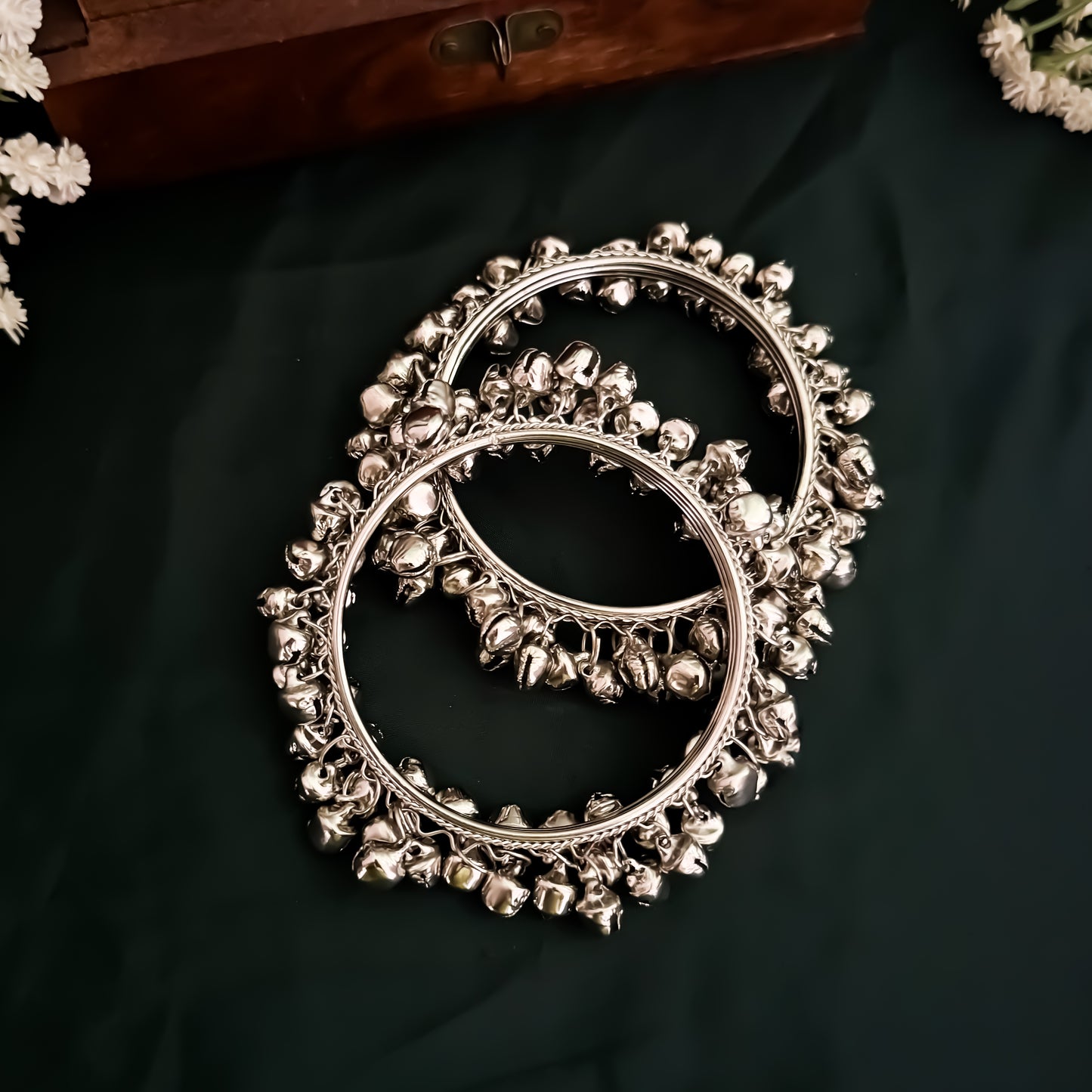 Naaz Ghungroo Silver Bangles