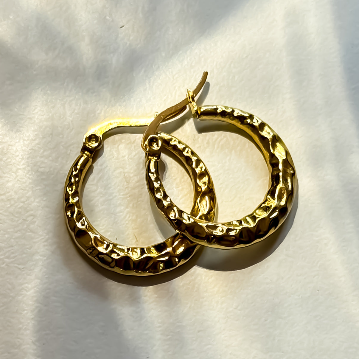 Lily Golden Anti Tarnish Hoop Earrings