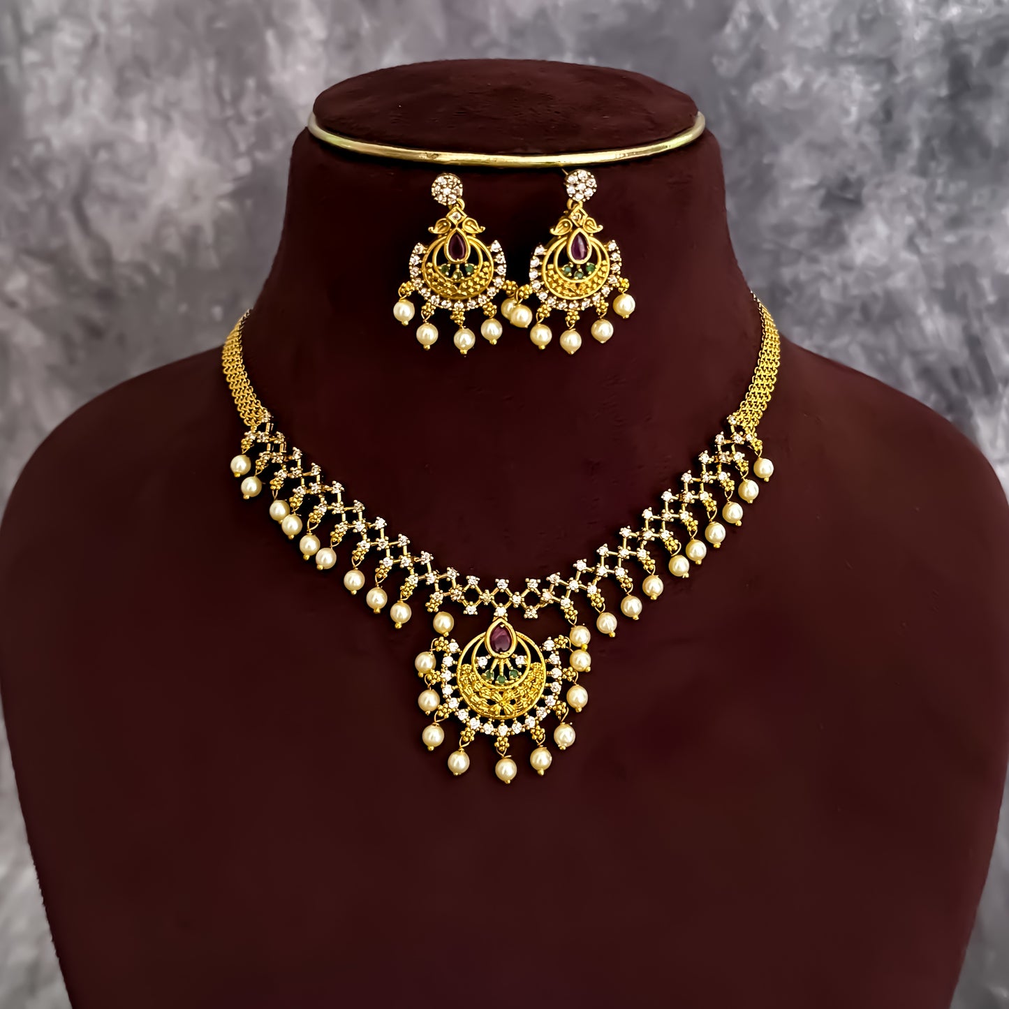 Virangana AD Necklace Set