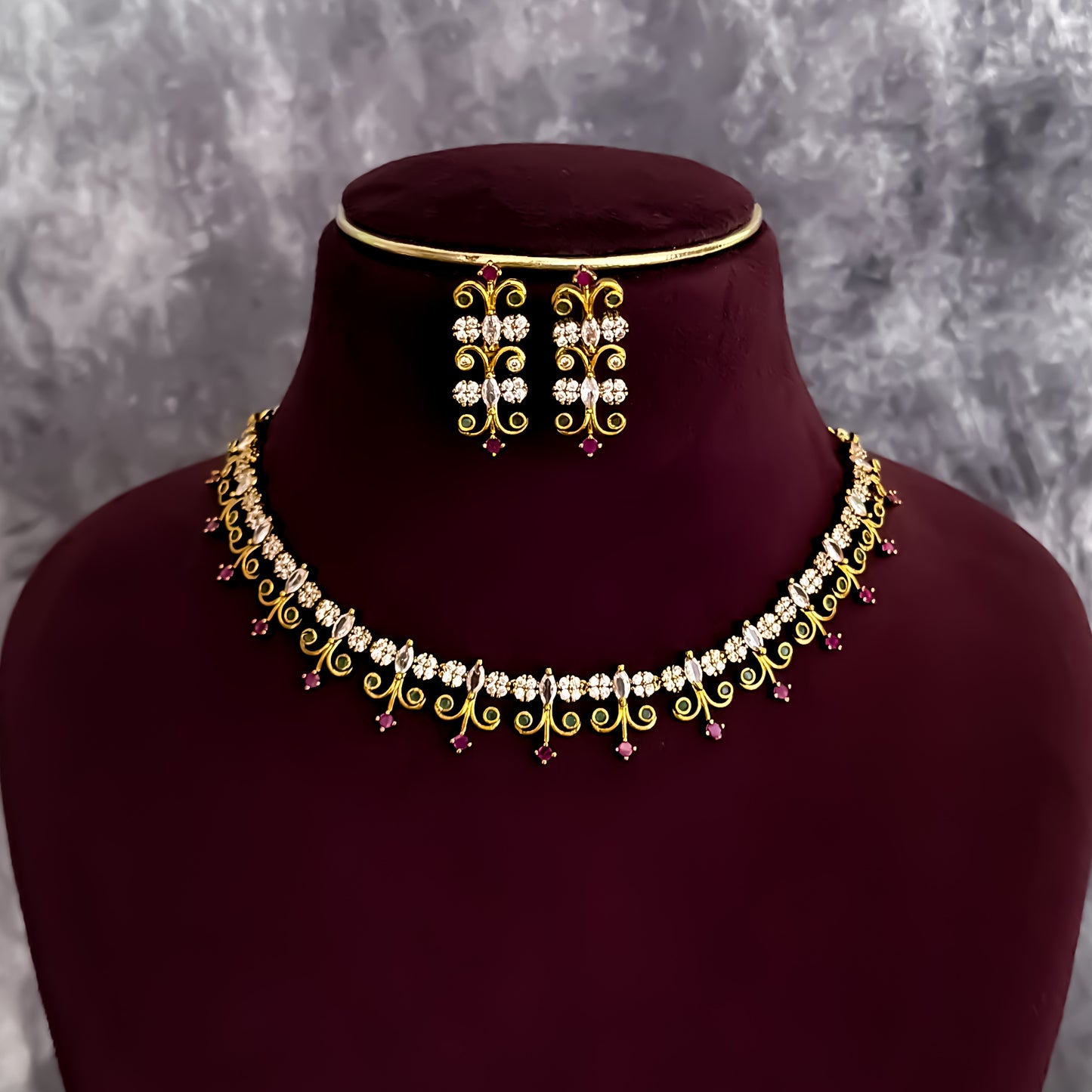 Dhriti AD Necklace Set
